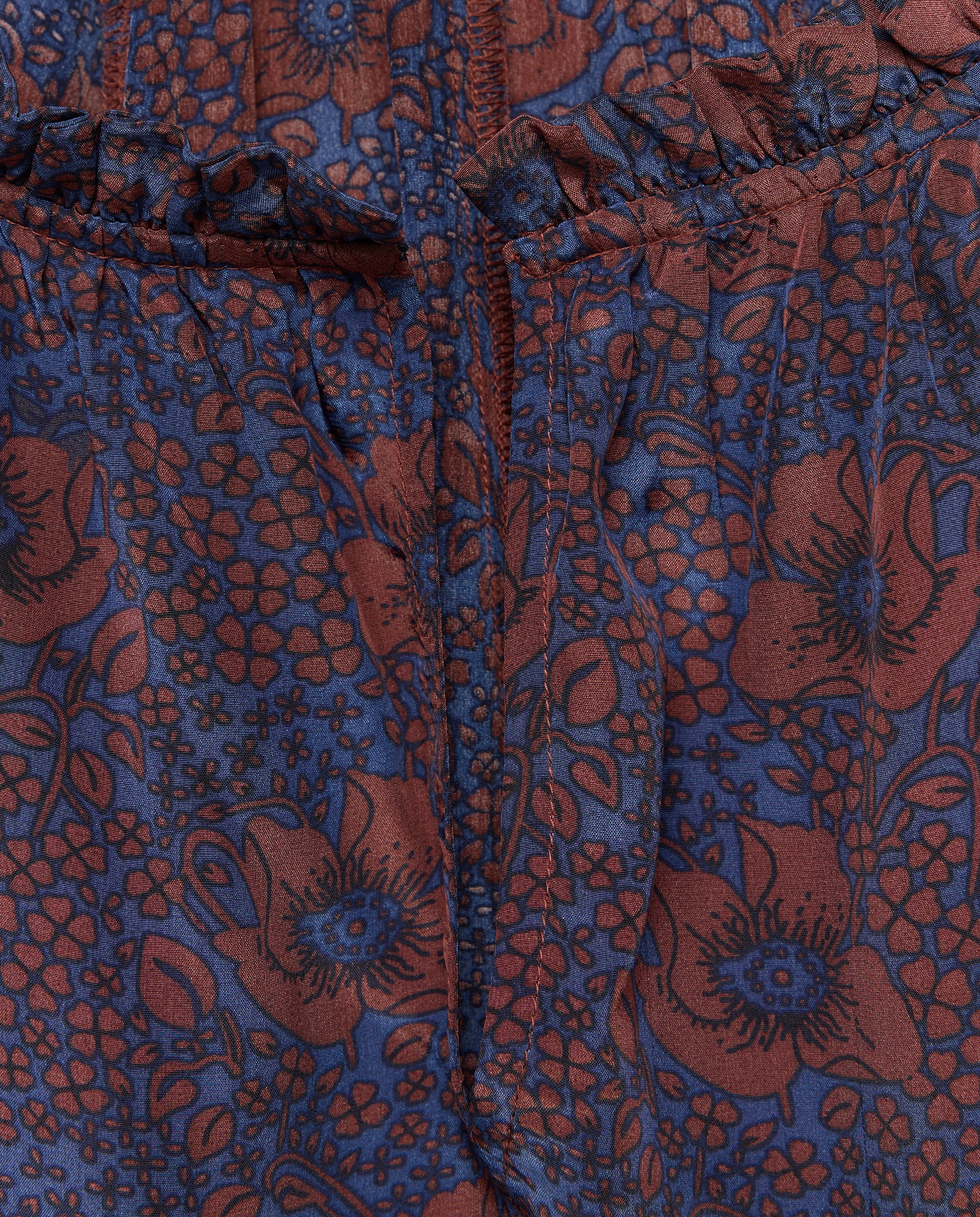 Vestido curto com estampado Castanho-2