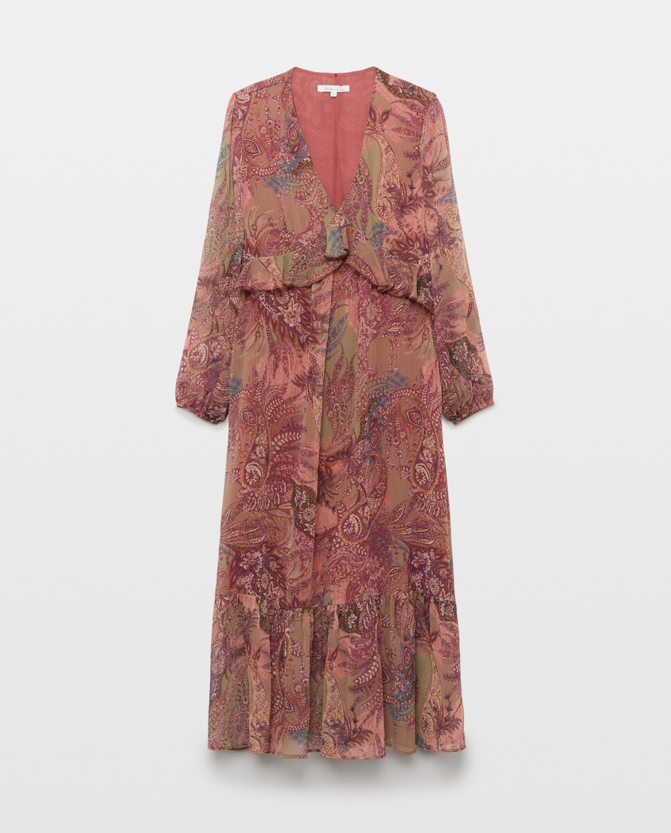 Imagen 0 de Vestido Georgette pisos Rojo