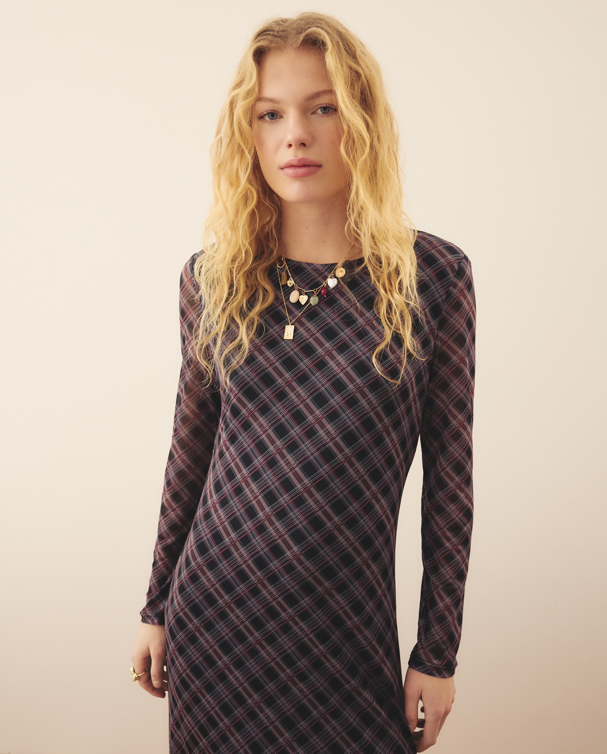 Vestido Comprido de Tule Multicolor-2