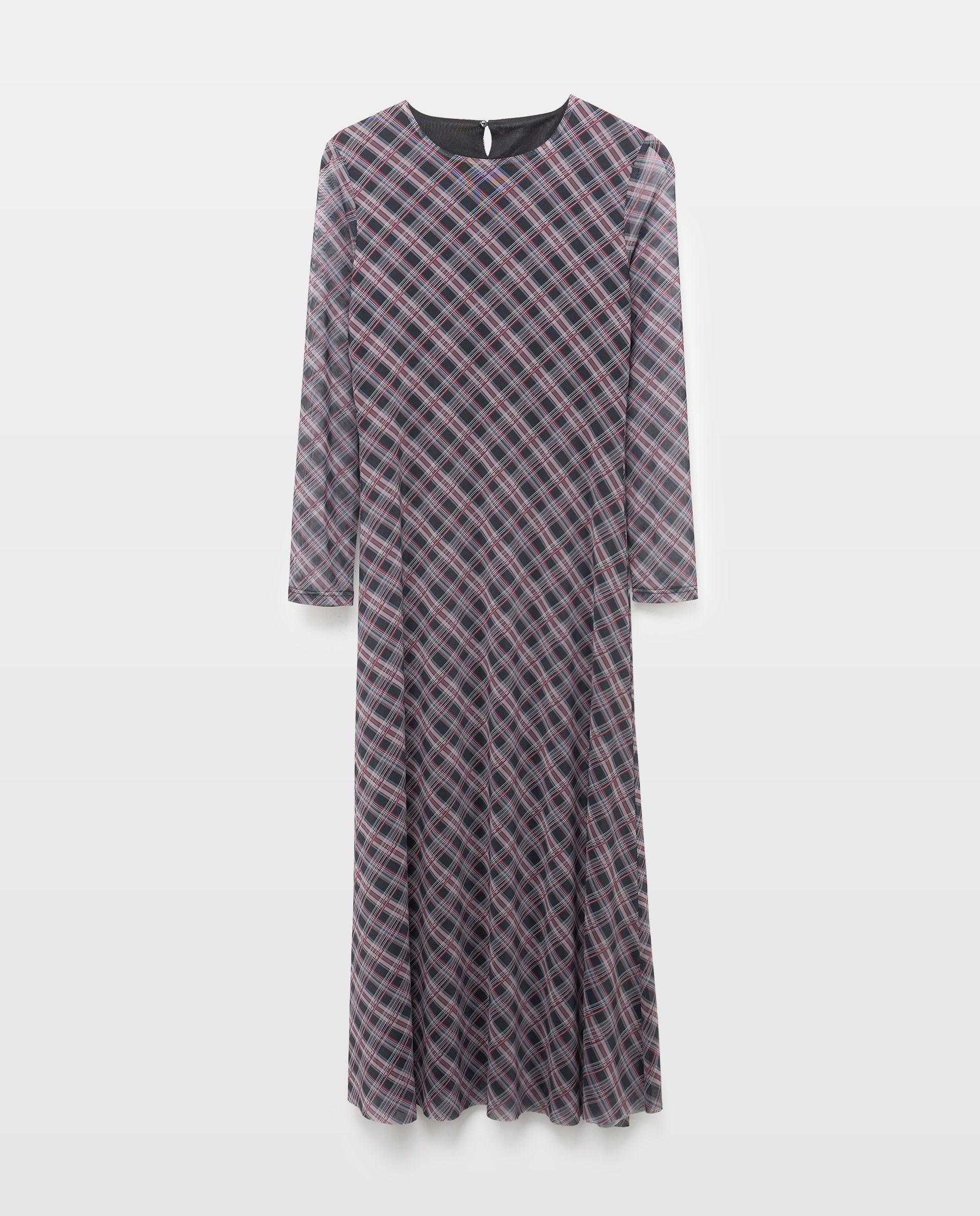 Vestido Comprido de Tule Multicolor-5