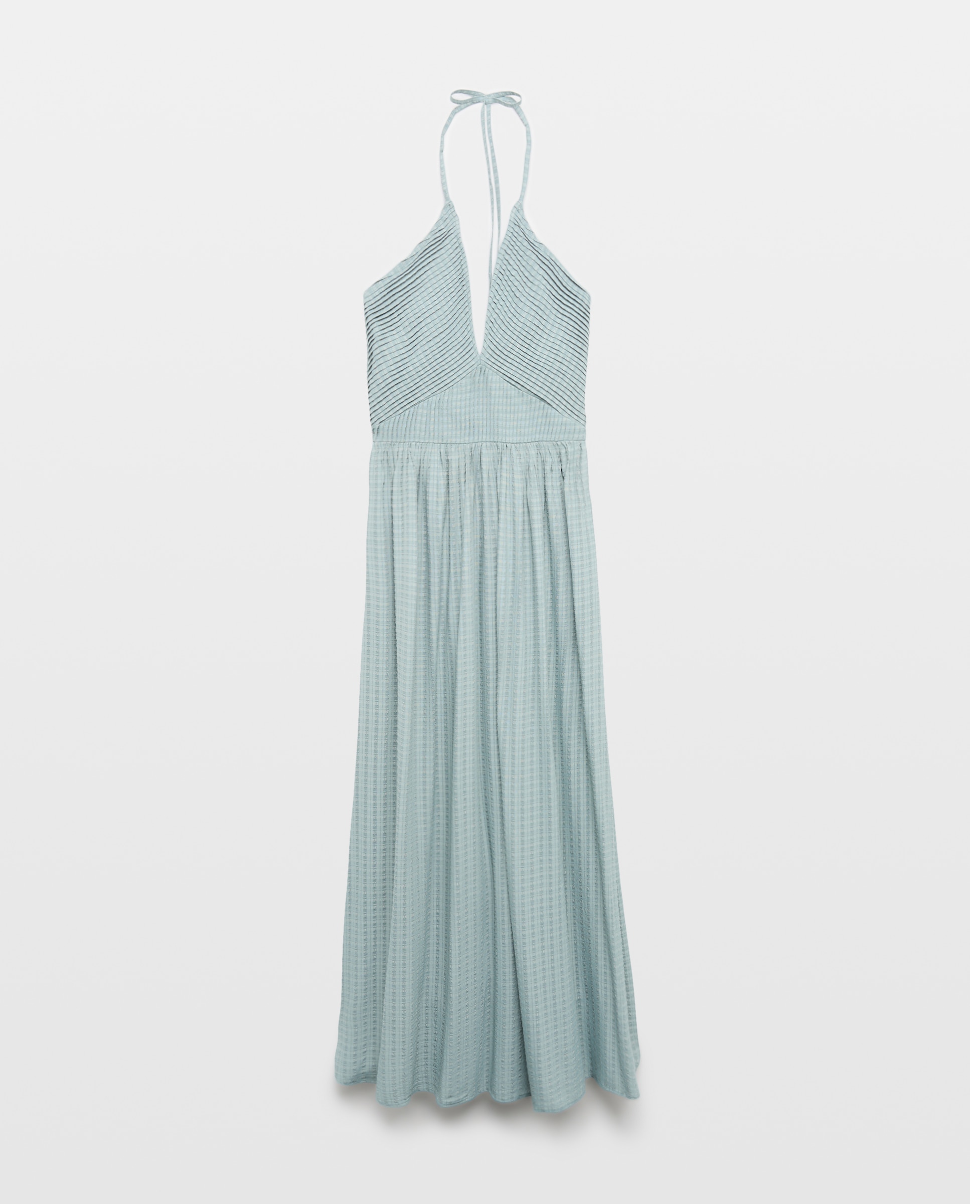 Vestido Comprido com Decote de Tiras Sabão-4