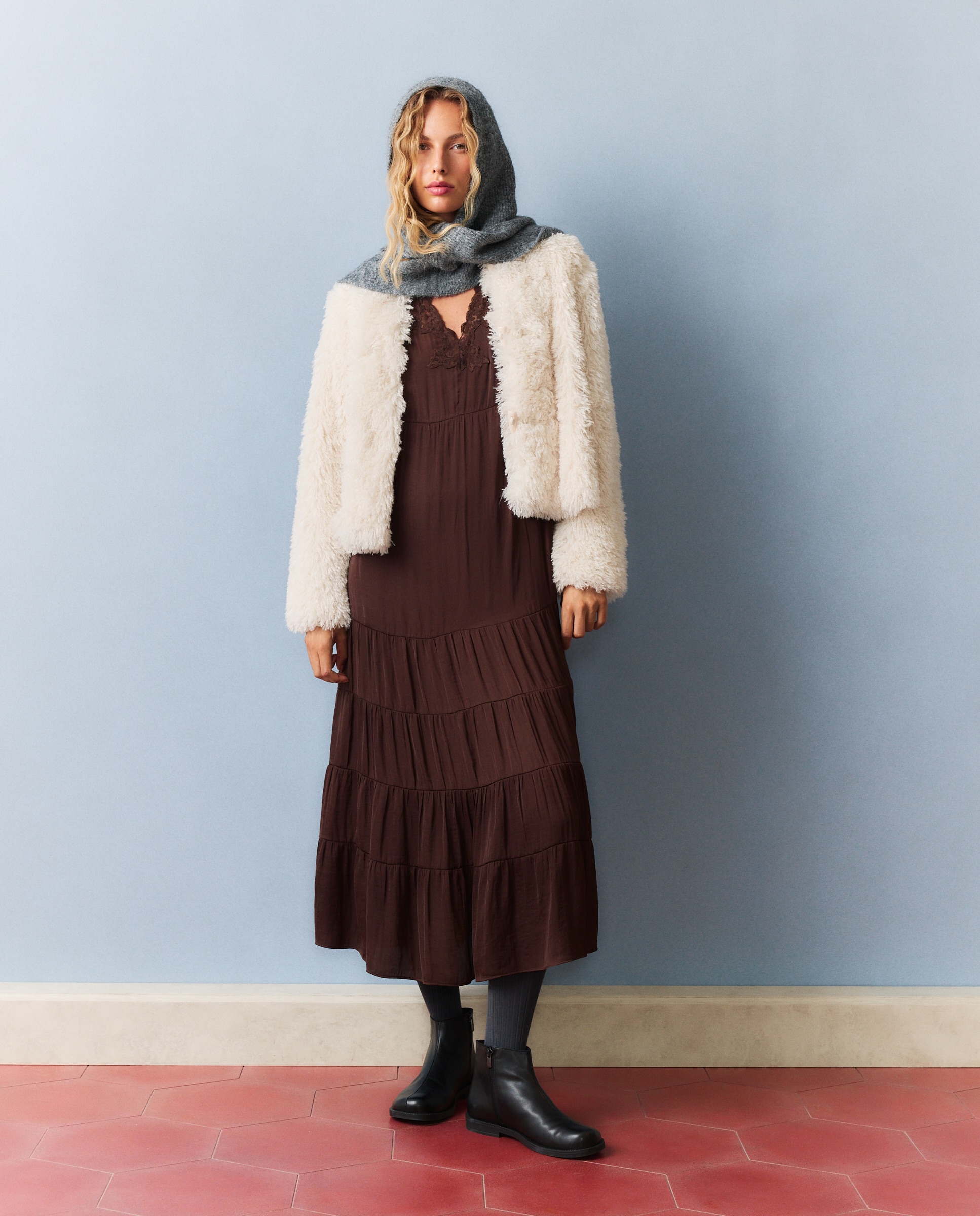 Vestido de mujer - Southern Cotton - Marrón Marrón-2