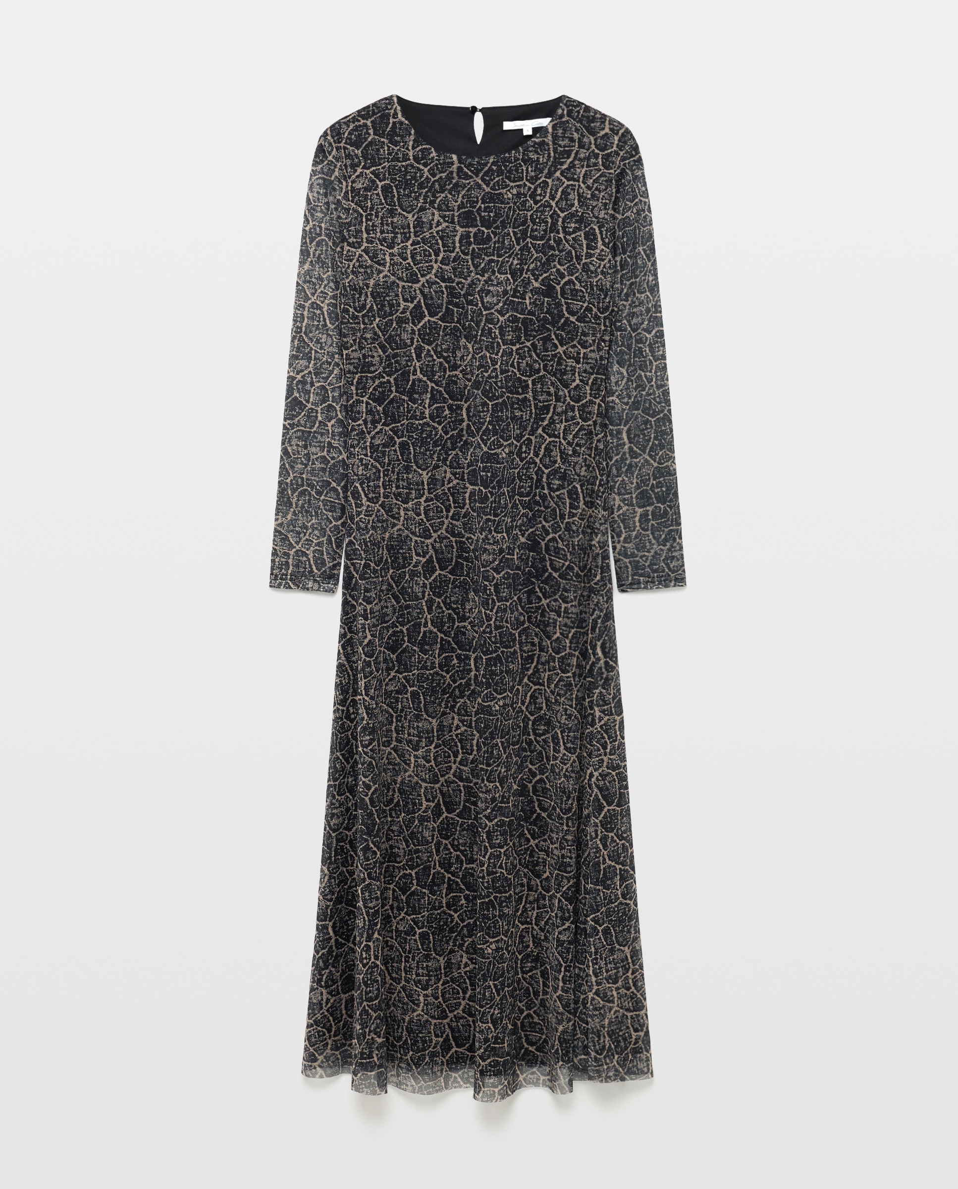 Vestido estampado tul - Southern Cotton - Negro Negro-5