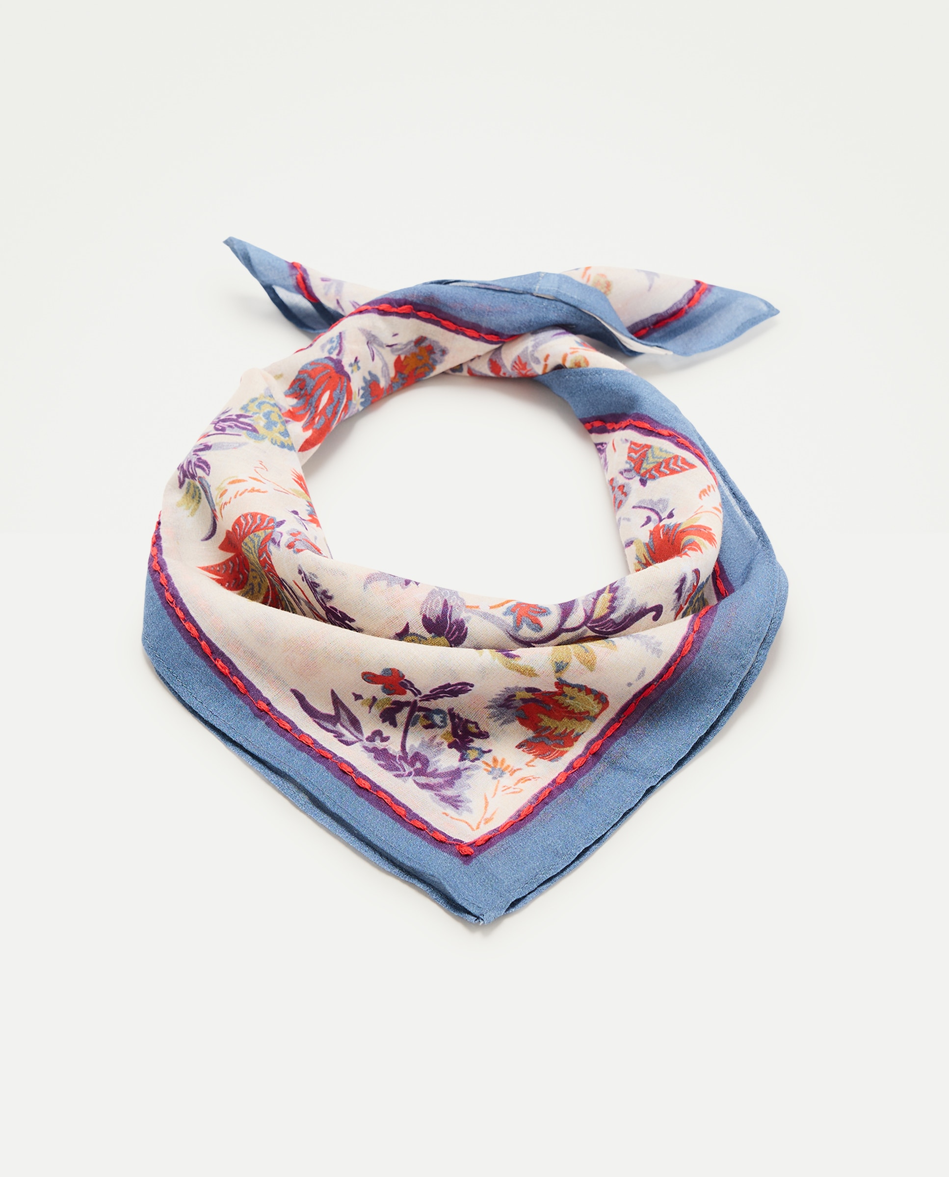 Imagem 0 de Lenço Pequeno com Estampado Floral
