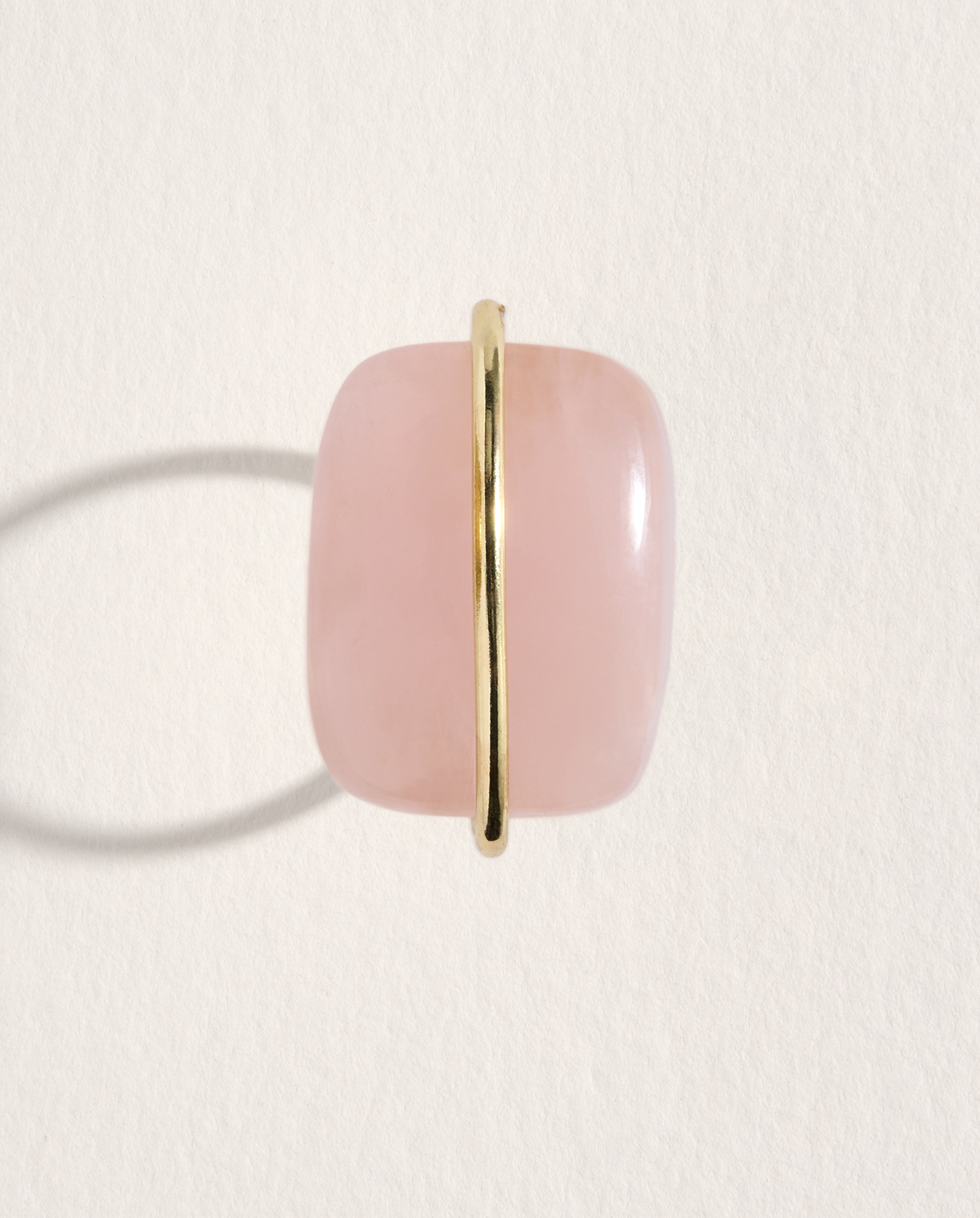 Anel com Pedra Rosa 390 Ouro-3