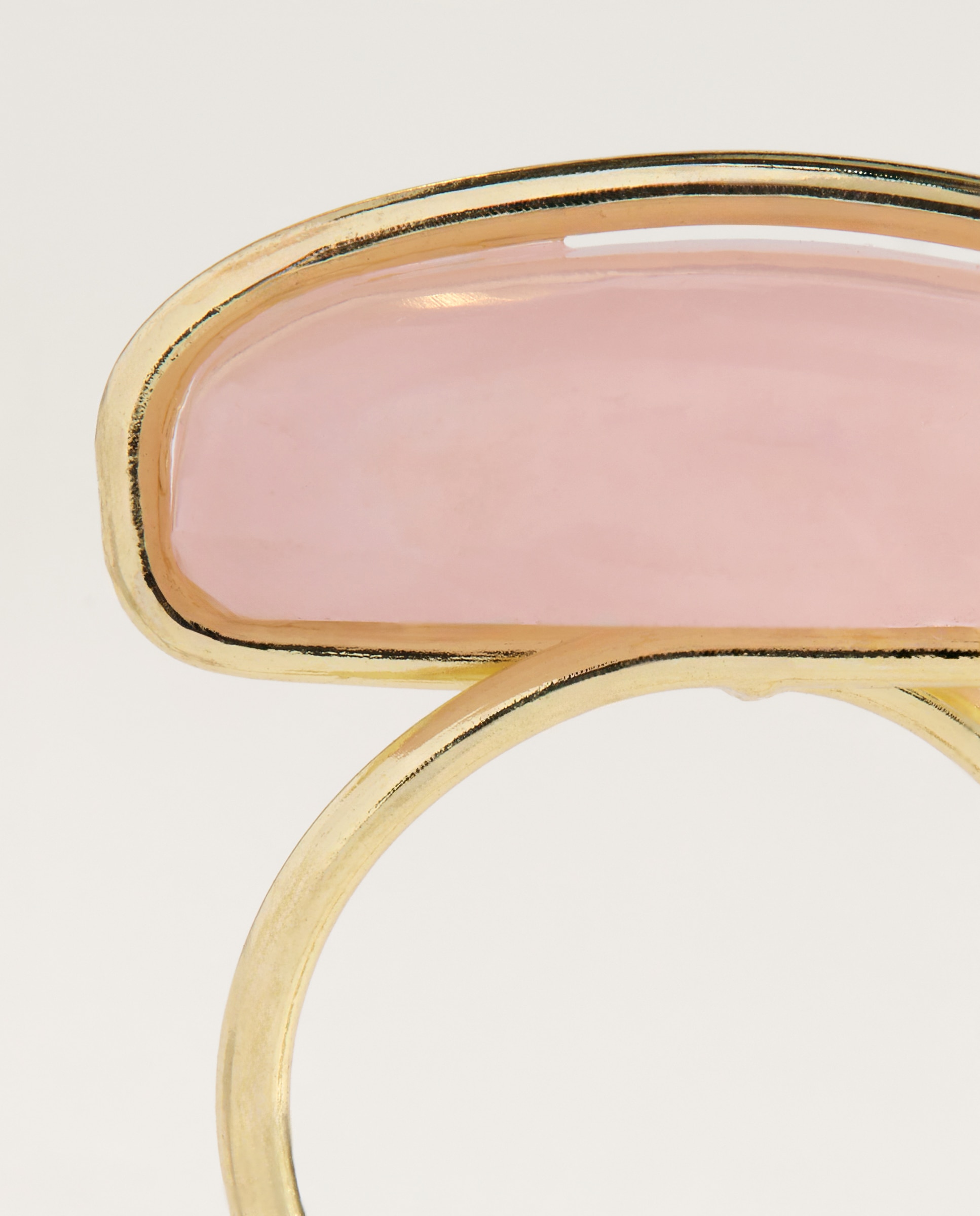 Anel com Pedra Rosa 390 Ouro-4