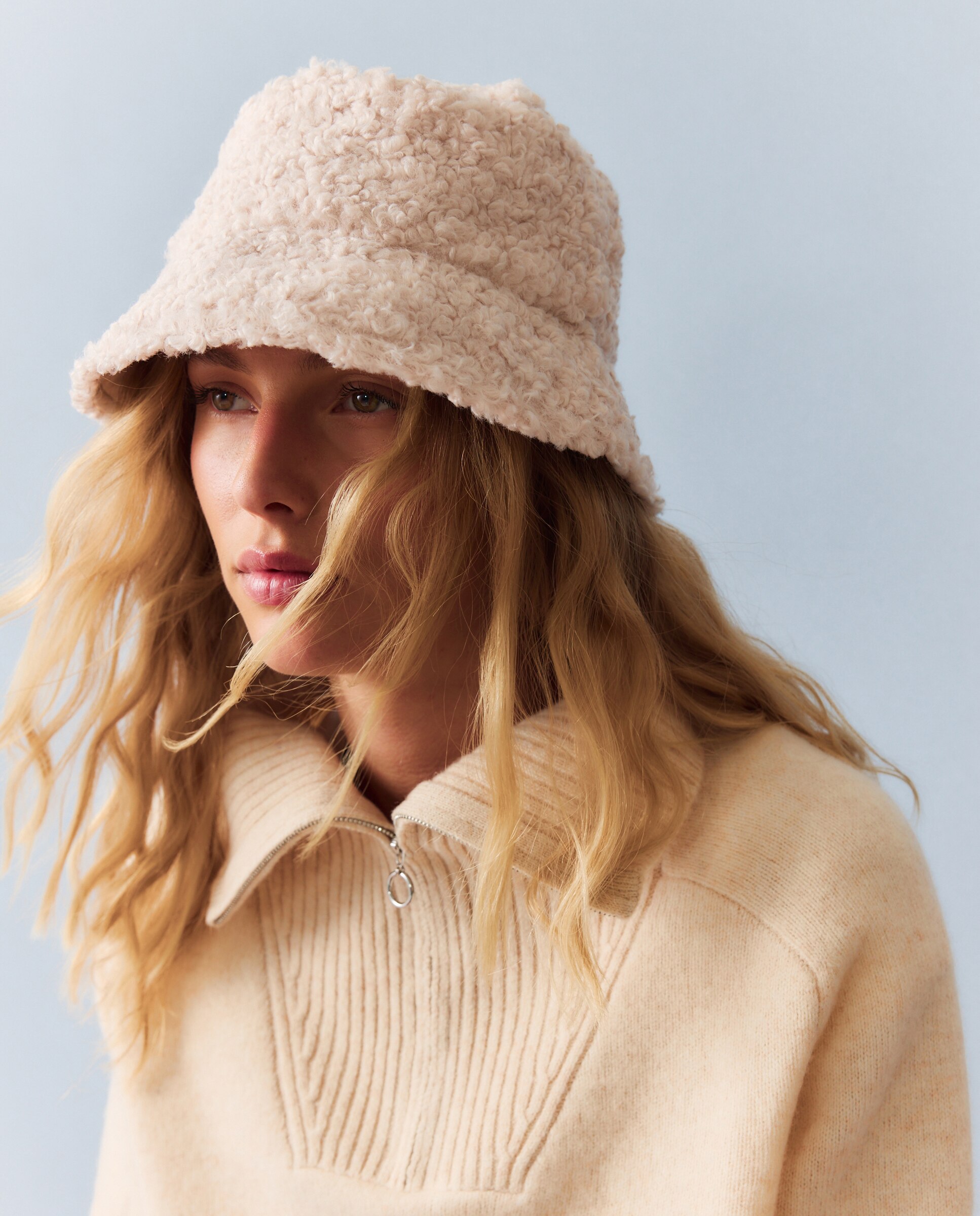 Gorro de mujer de borrego - Southern Cotton - 120 Crudo 120 Crudo-3
