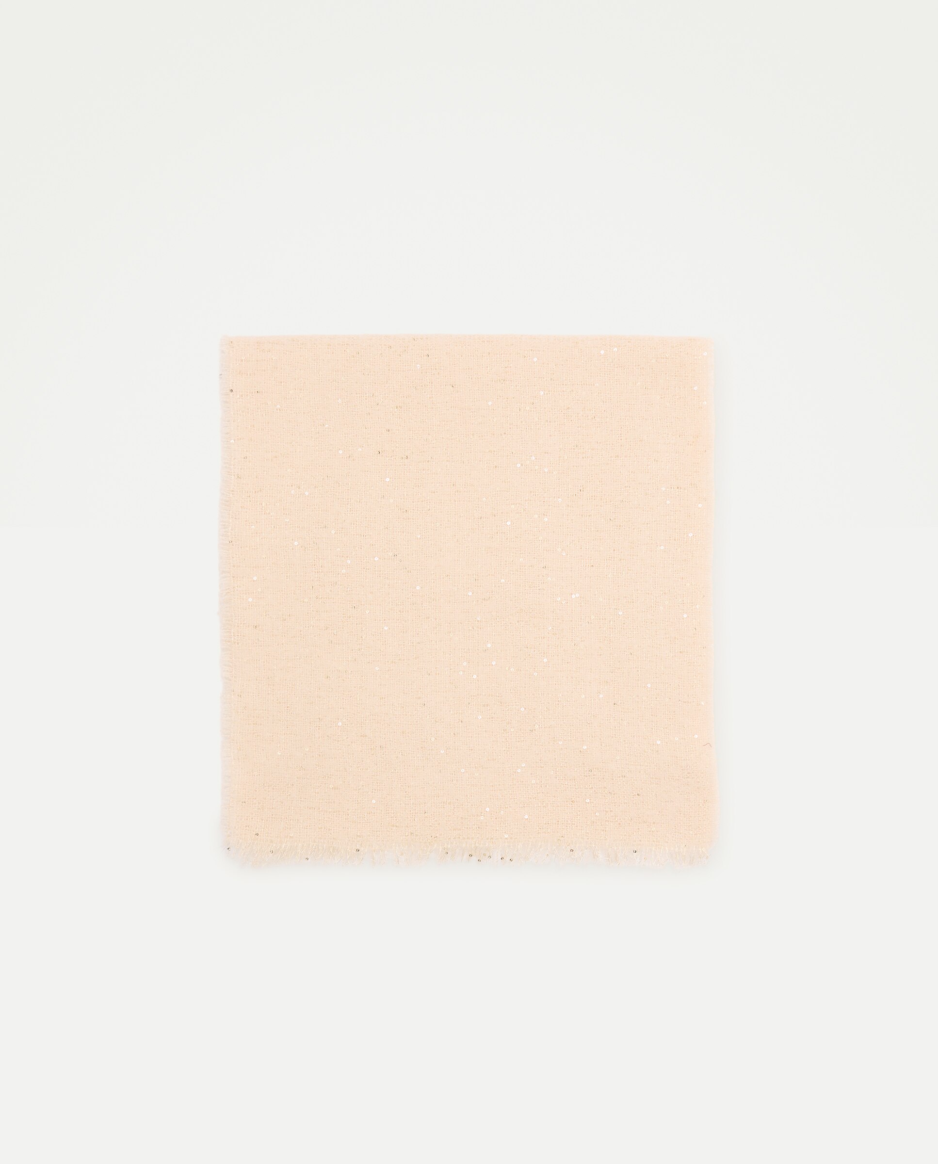 Imagen 0 de Bufanda de mujer lisa de lentejuelas Beige