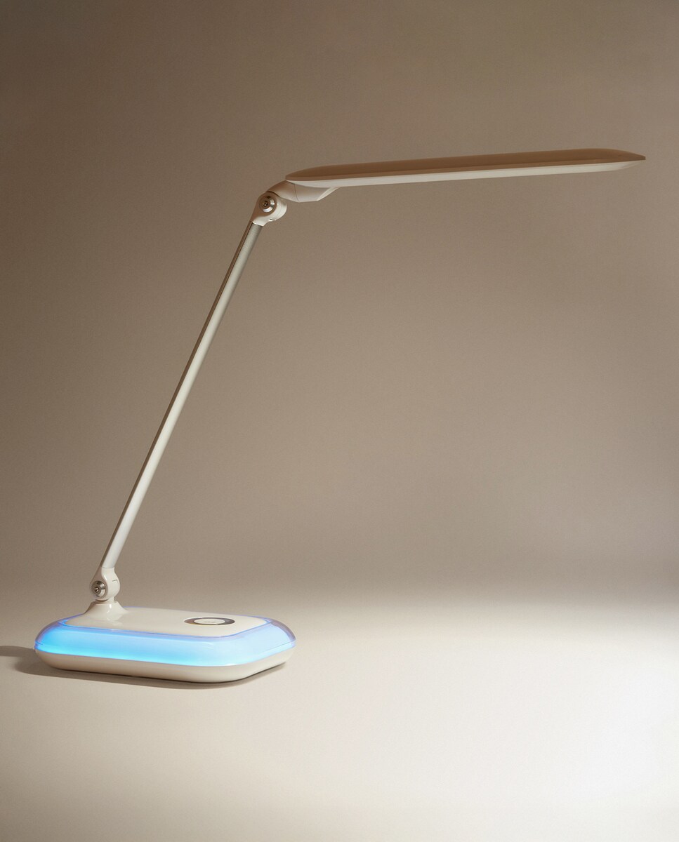 Candeeiro com LED Integrado Iris Branco-2