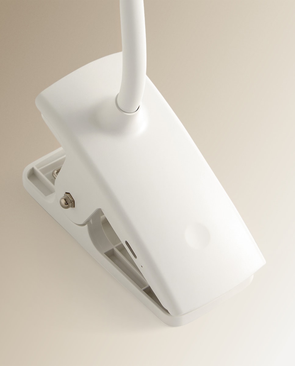 Candeeiro com LED Integrado e Base de Pinça Lucas Branco-5