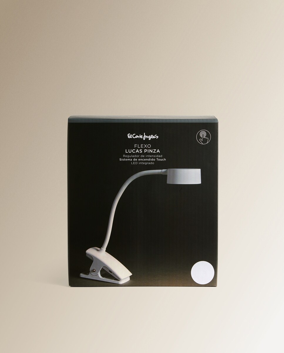 Candeeiro com LED Integrado e Base de Pinça Lucas Branco-7