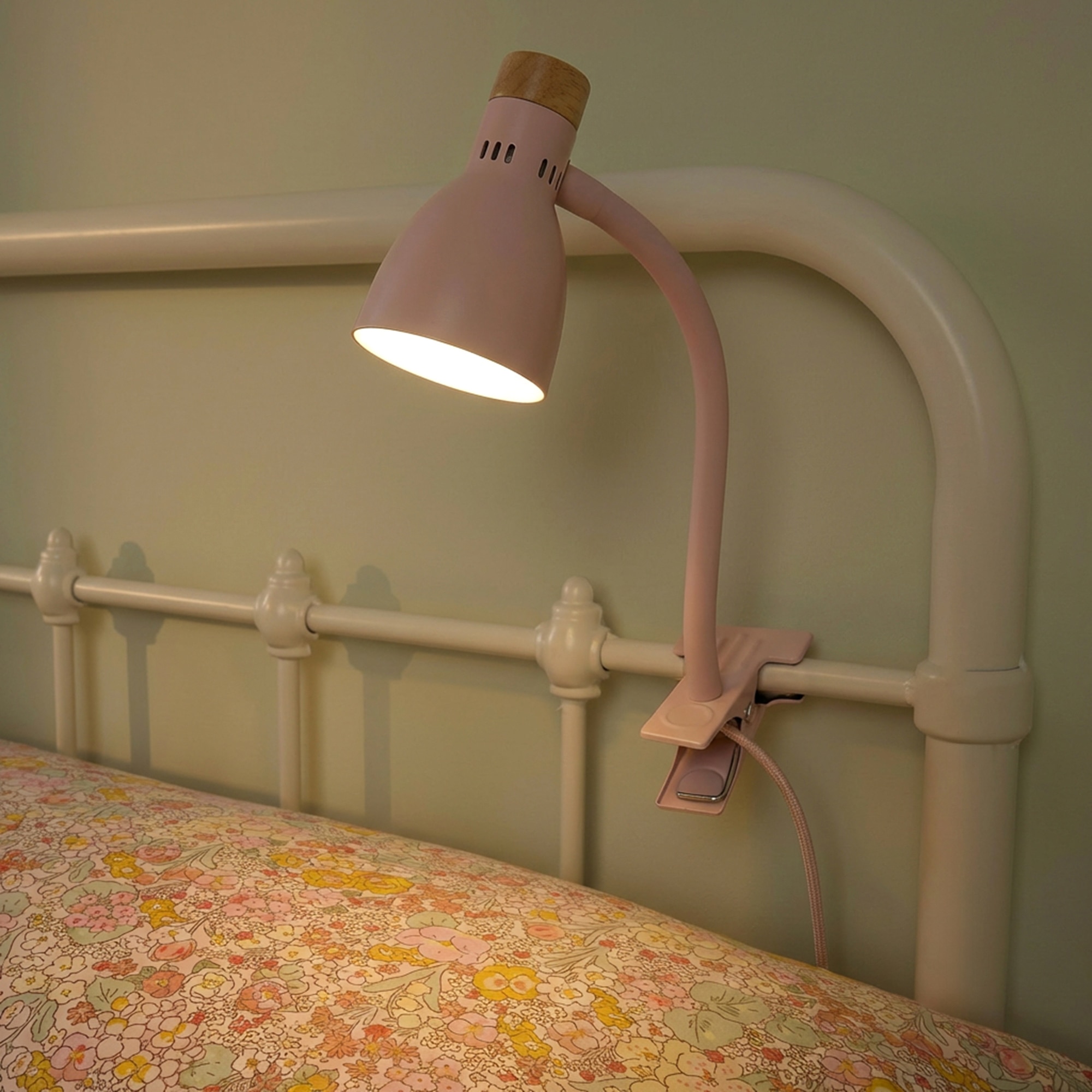 Flexo con LED integrado y base de pinza Clip Mini Home - El Corte Inglés - Rosa Rosa-1