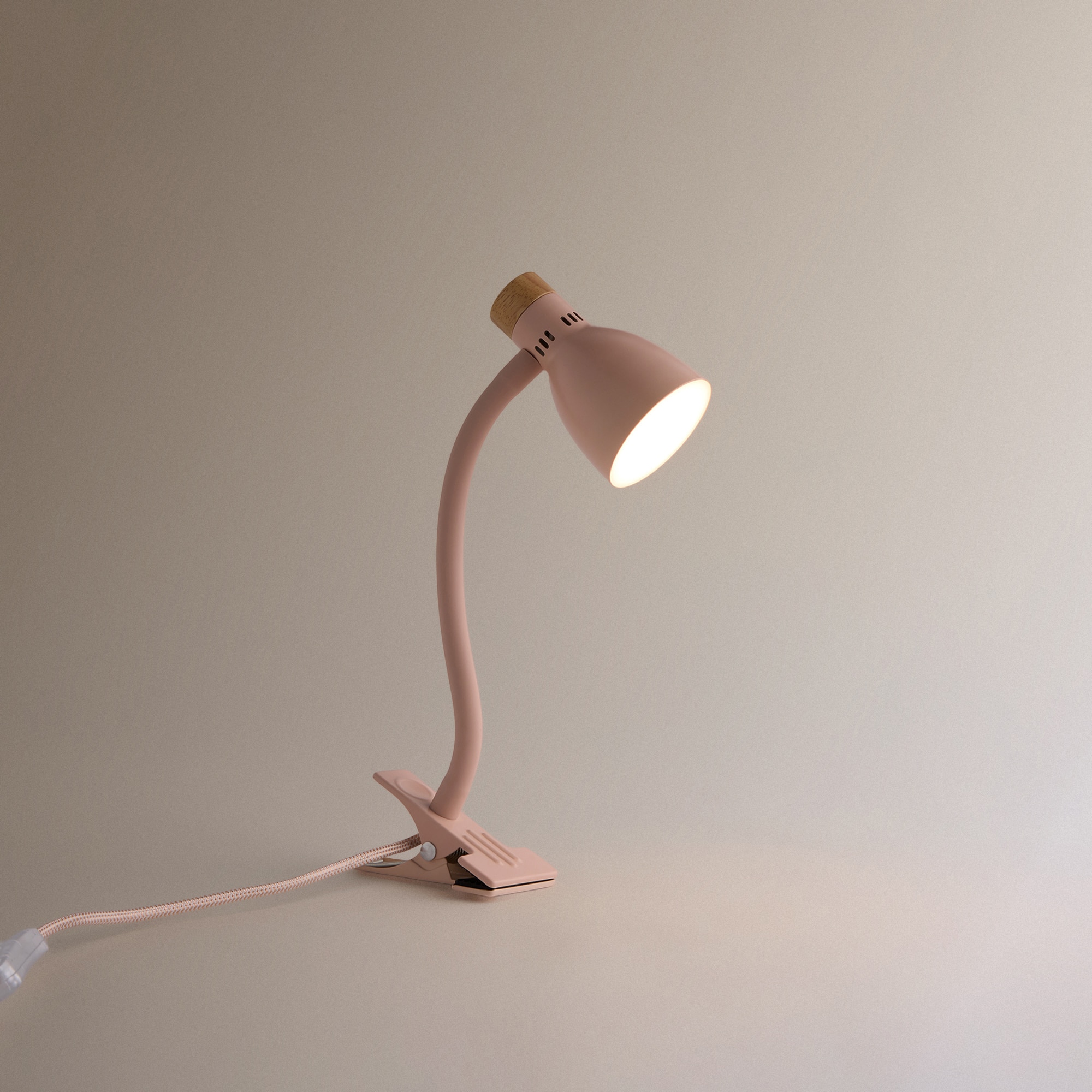 Flexo con LED integrado y base de pinza Clip Mini Home - El Corte Inglés - Rosa Rosa-3
