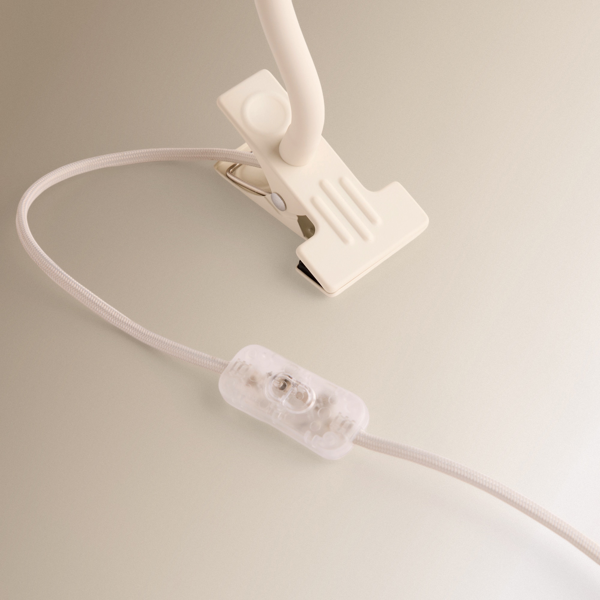 Candeeiro de Secretária com LED Integrado e Base de Pinça Clip Mini Home Branco-4