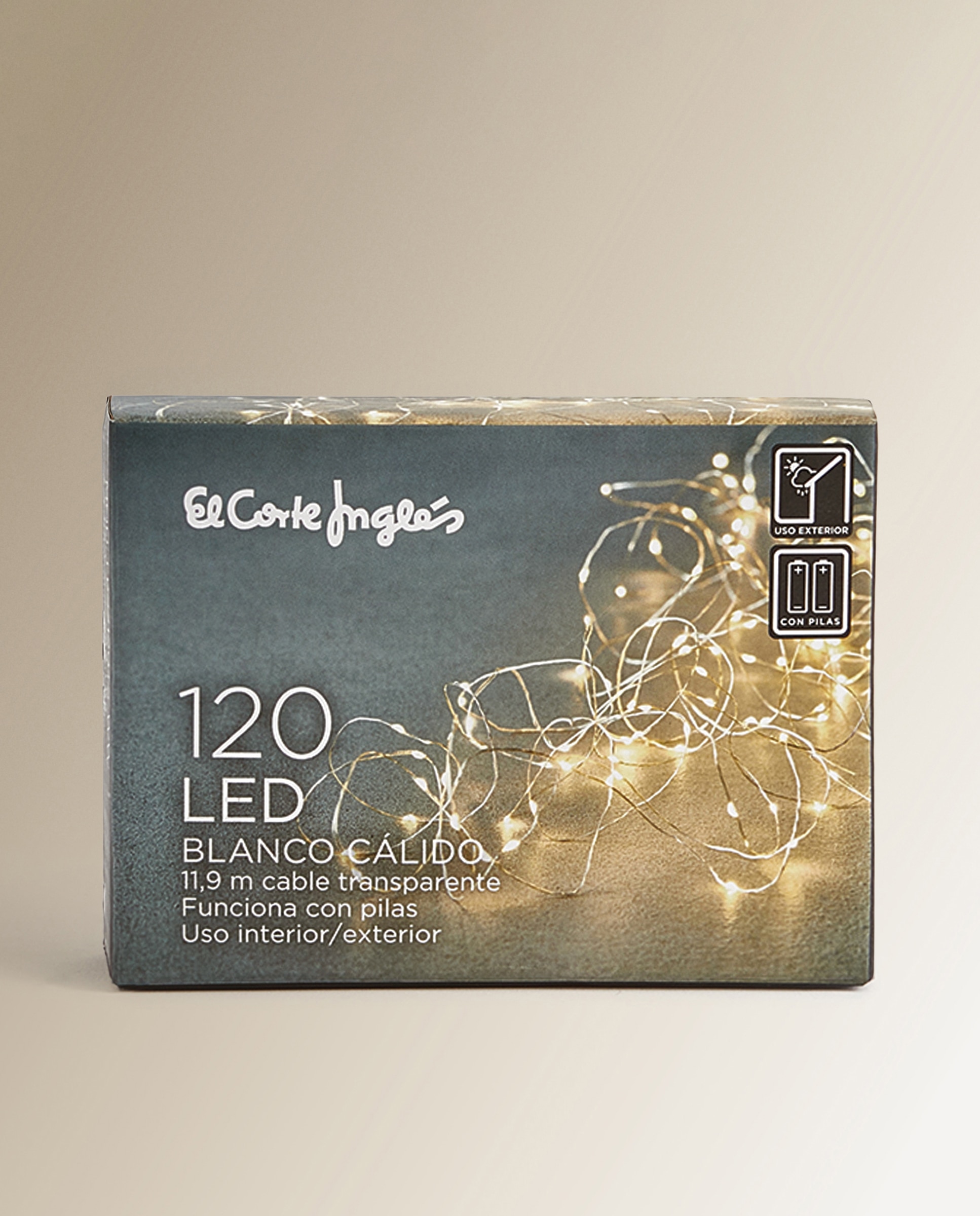Grinalda com 120 Luzes LED para Exterior Cooper Transparente-6