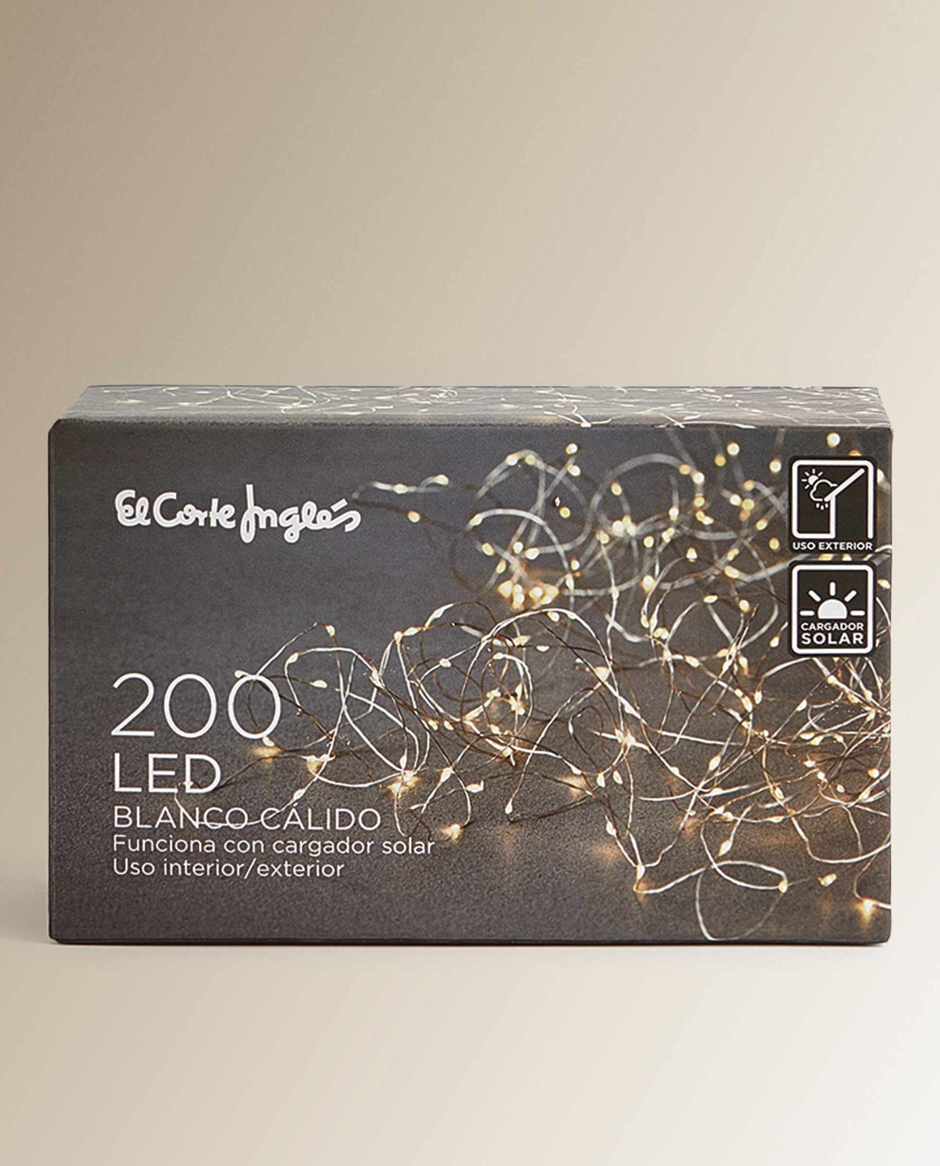 Grinalda Solar 200 com Luzes LED para Exterior Cooper Transparente-5