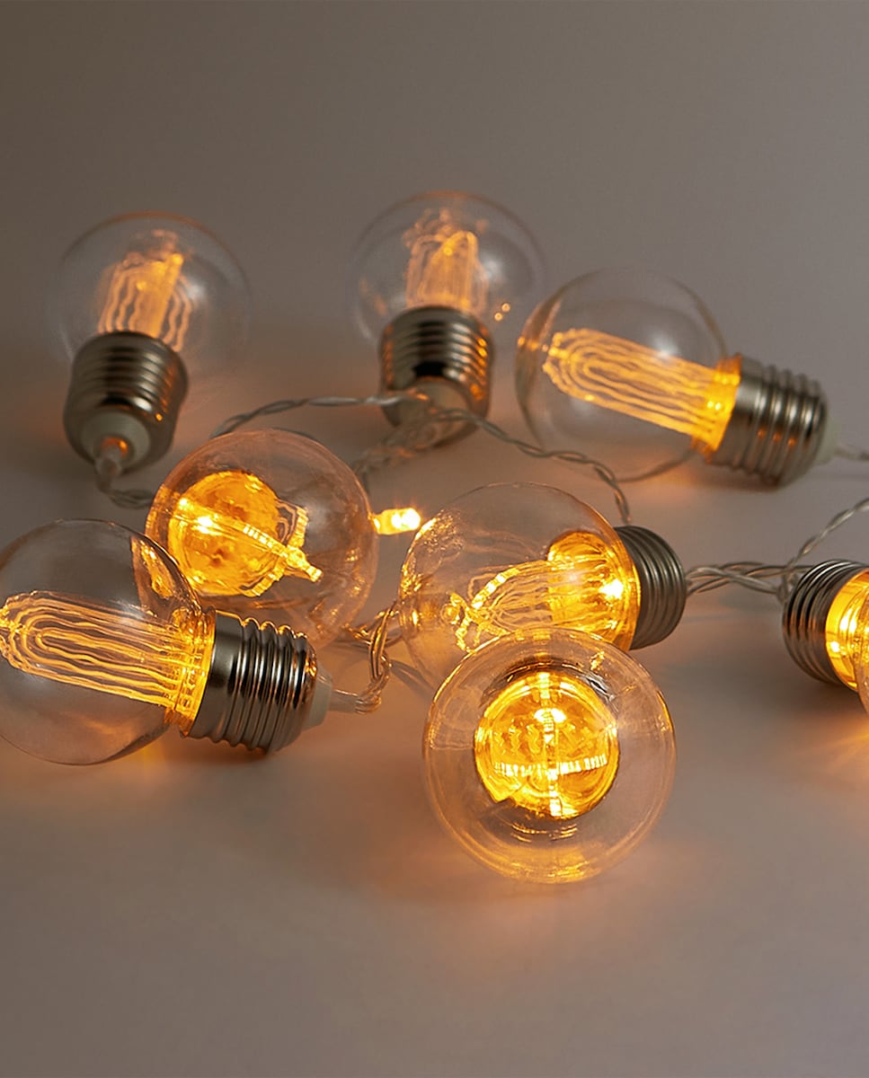 Grinalda Solar de 10 Luzes LED Edison Transparente-2