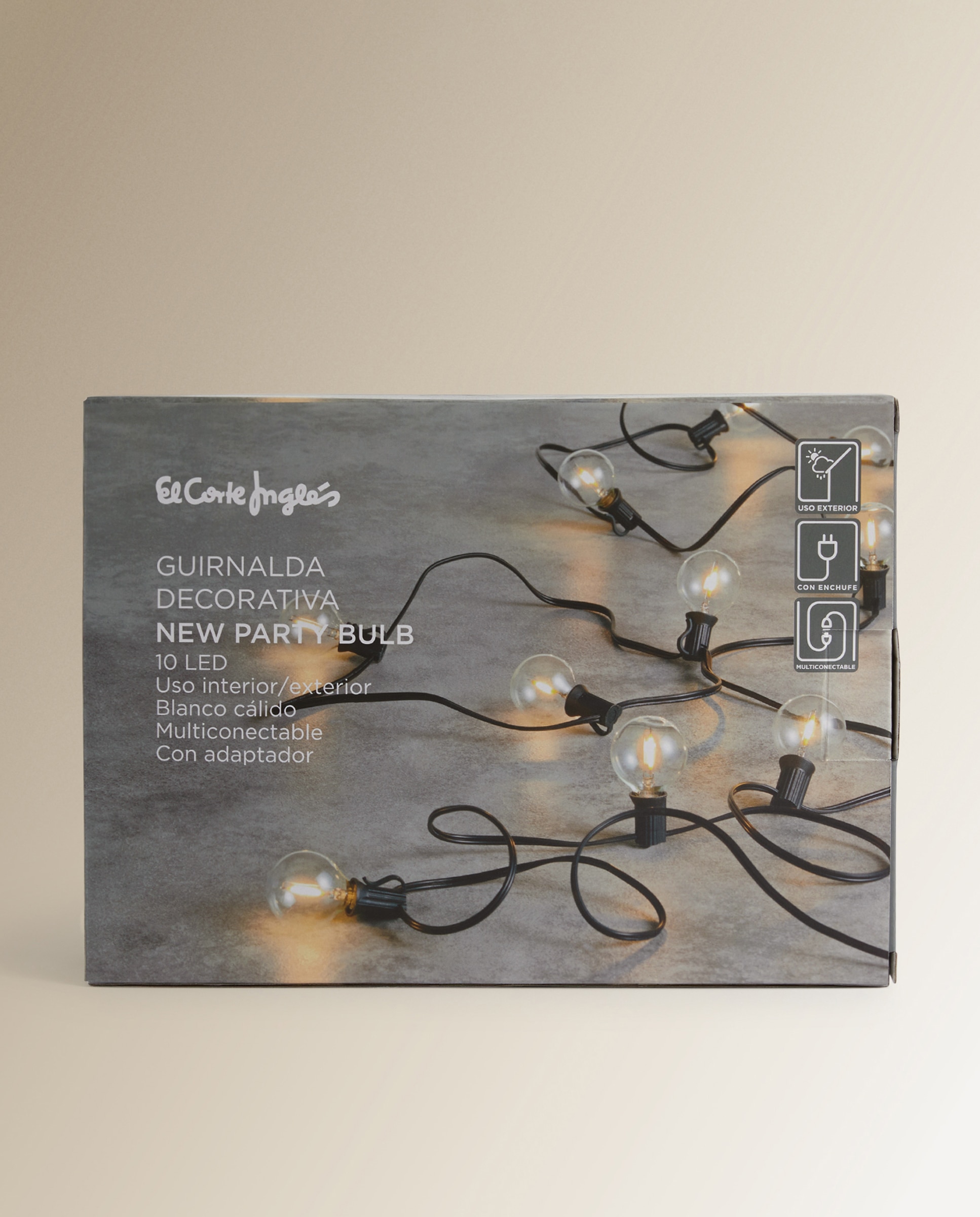 Grinalda de 10 Luzes LED New Party Bulb Transparente-5