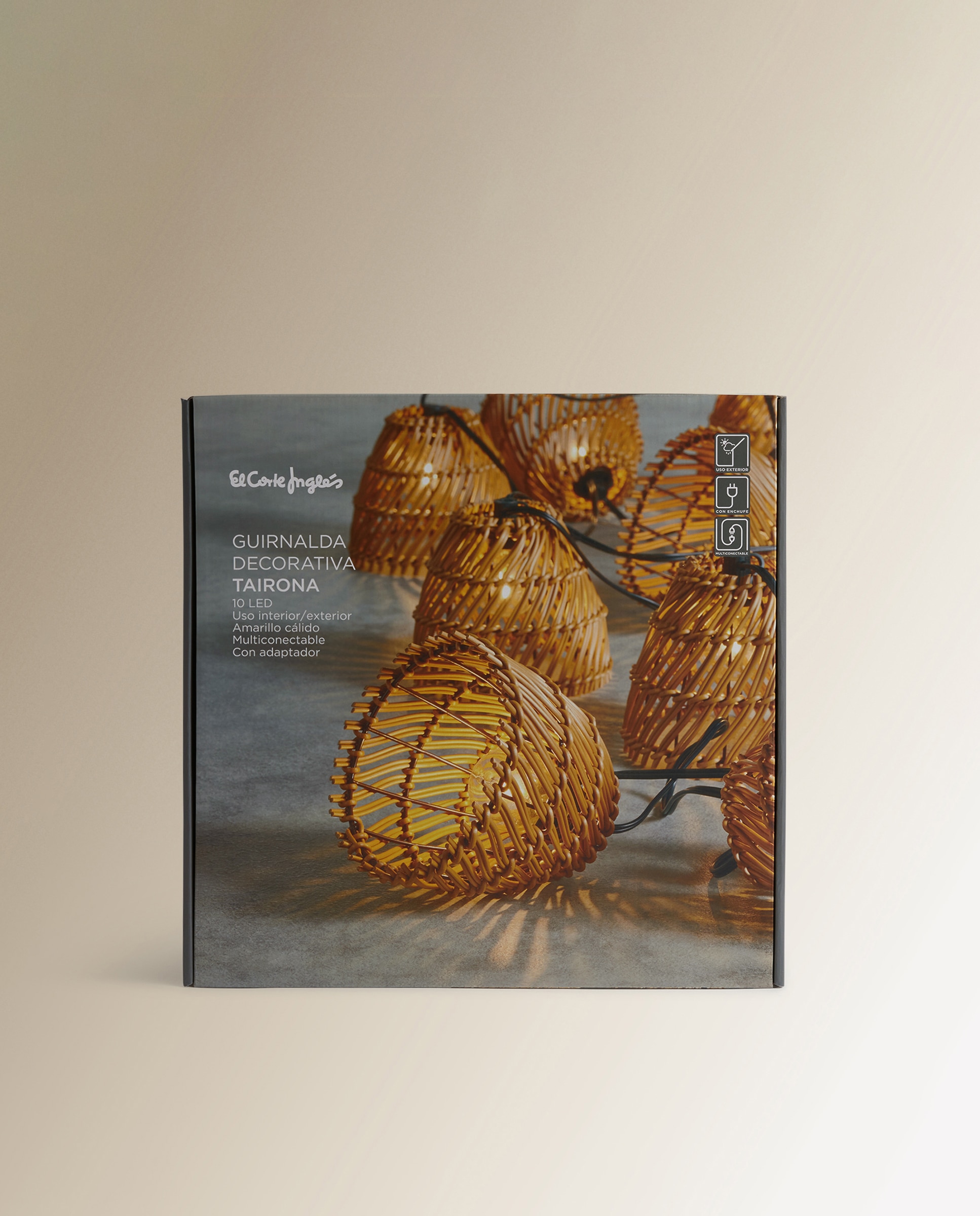 Grinalda de 10 Luzes LED Tairona Natural-5