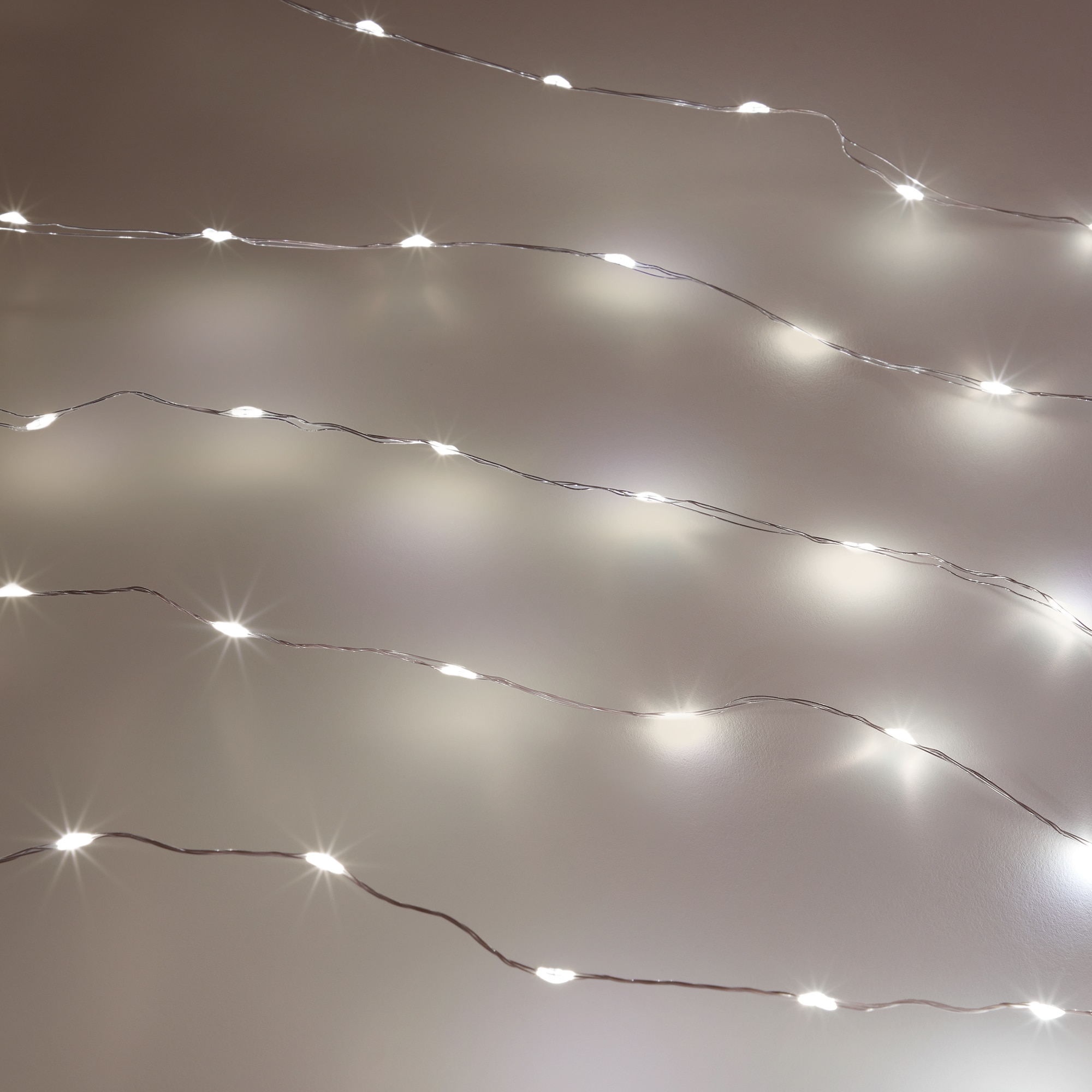 Grinalda Decorativa Copper com 300 Luzes LED Prata-1