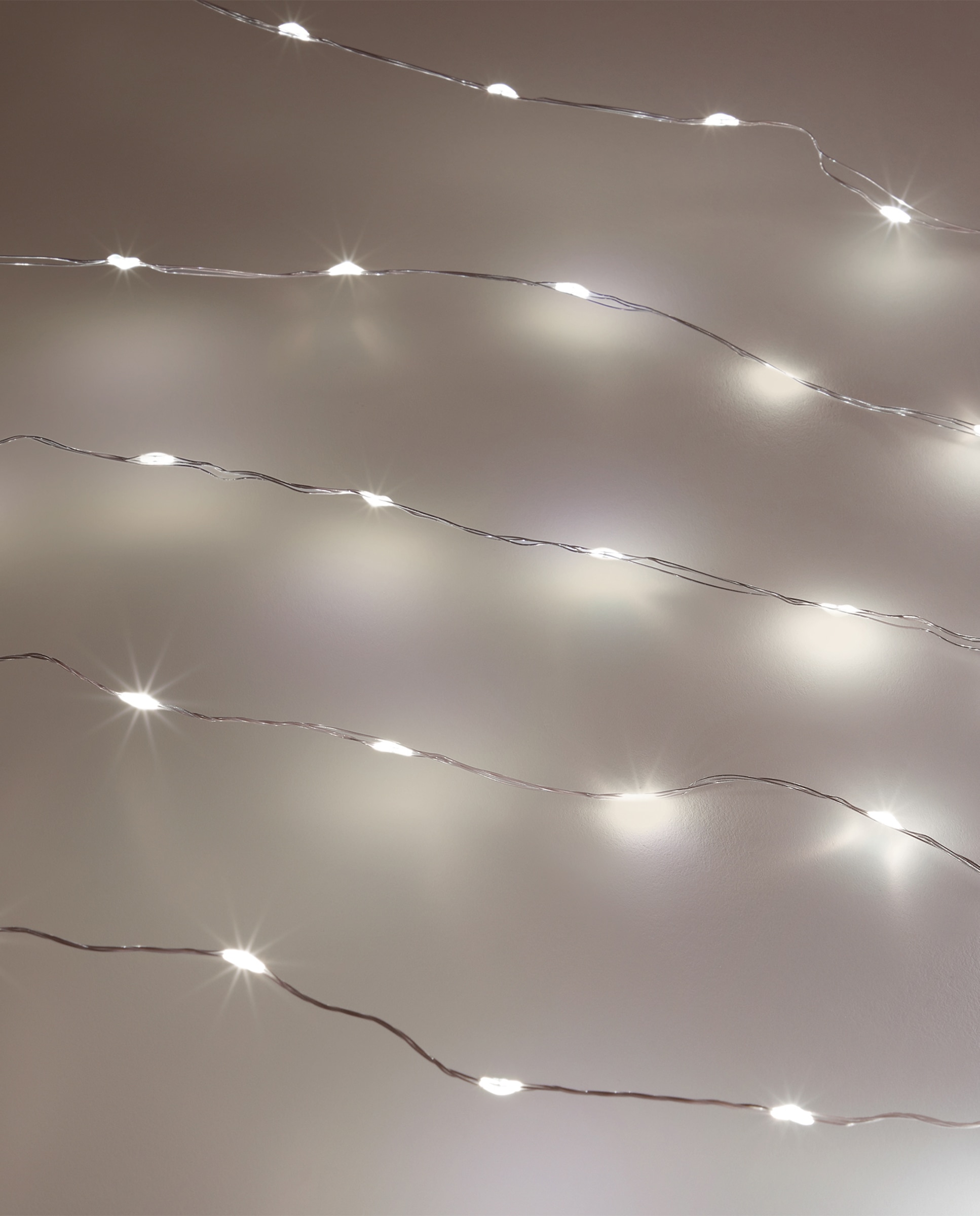 Grinalda Decorativa Copper com 300 Luzes LED Prata-2