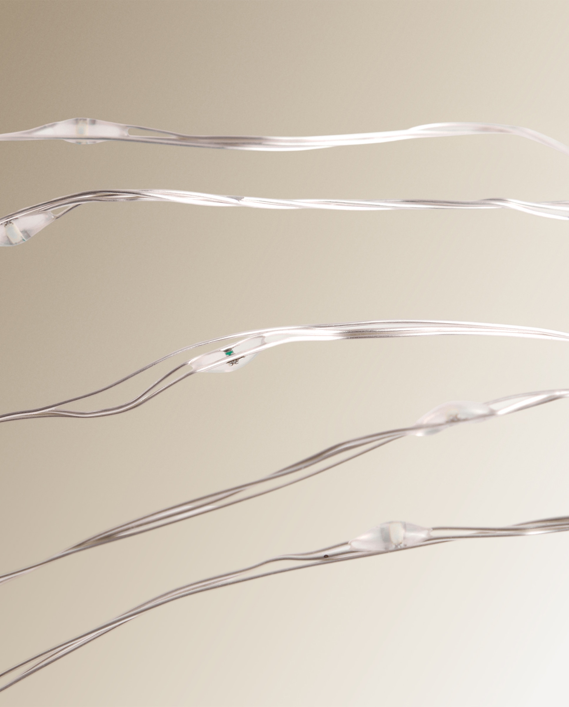 Grinalda Decorativa Copper com 300 Luzes LED Prata-3