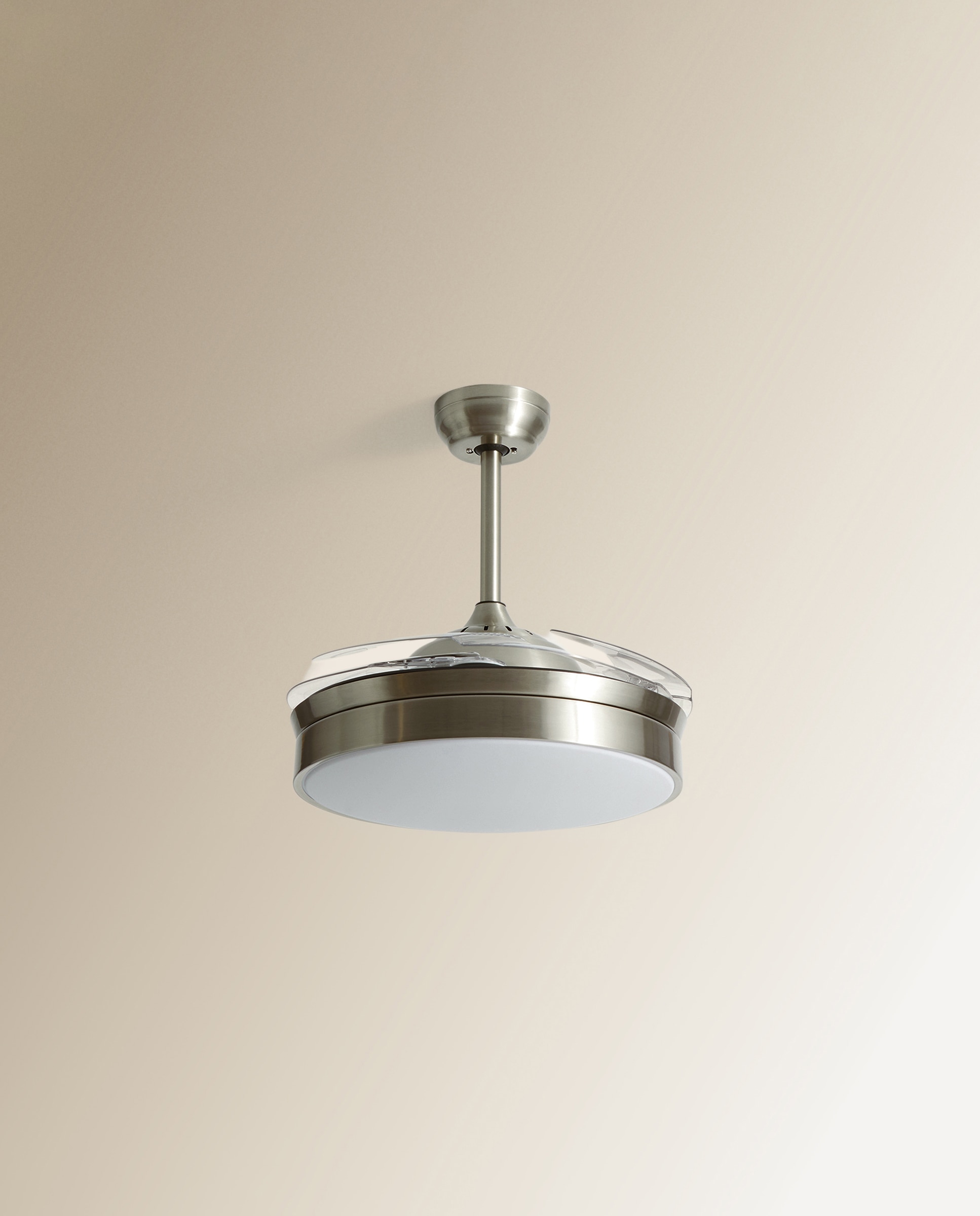 Ventoinha de Teto com Luz LED e Motor DC Soller - Cromado Cromado-2