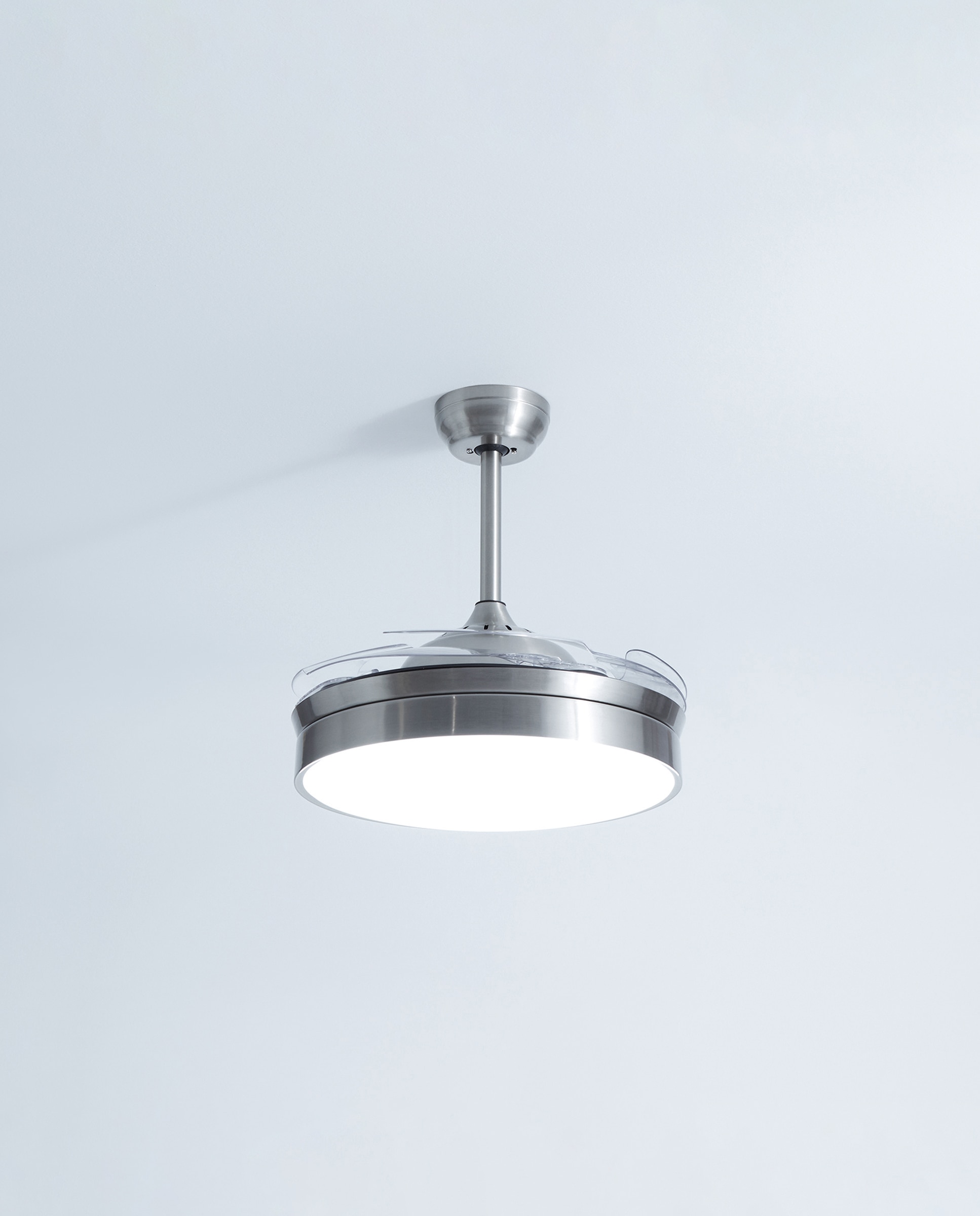 Ventoinha de Teto com Luz LED e Motor DC Soller - Cromado Cromado-5