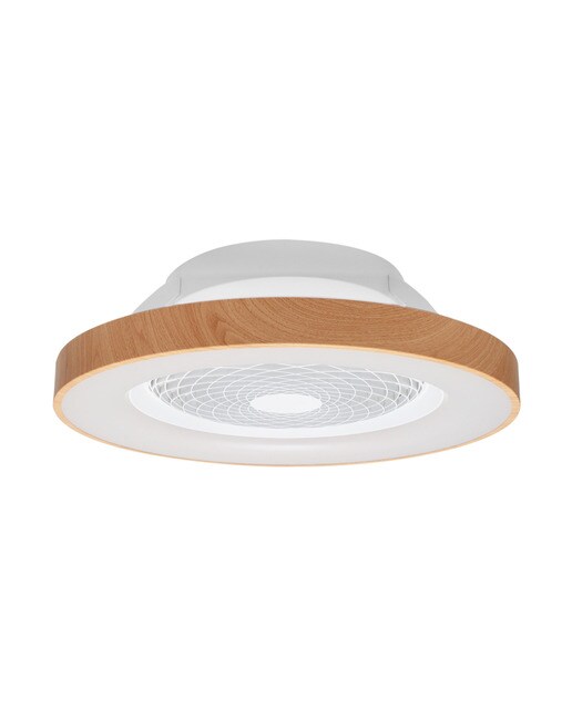 Ventoinha de Teto com Luz LED e Motor DC Tibete de Madeira Madeira-1