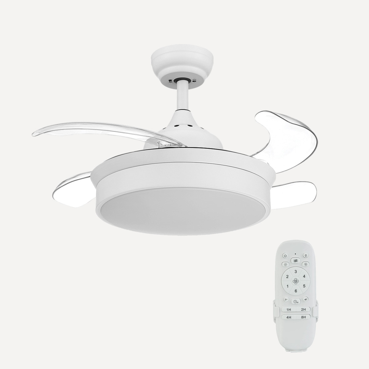 Ventoinha de Teto com Luz LED e Motor DC Soller Branco-1