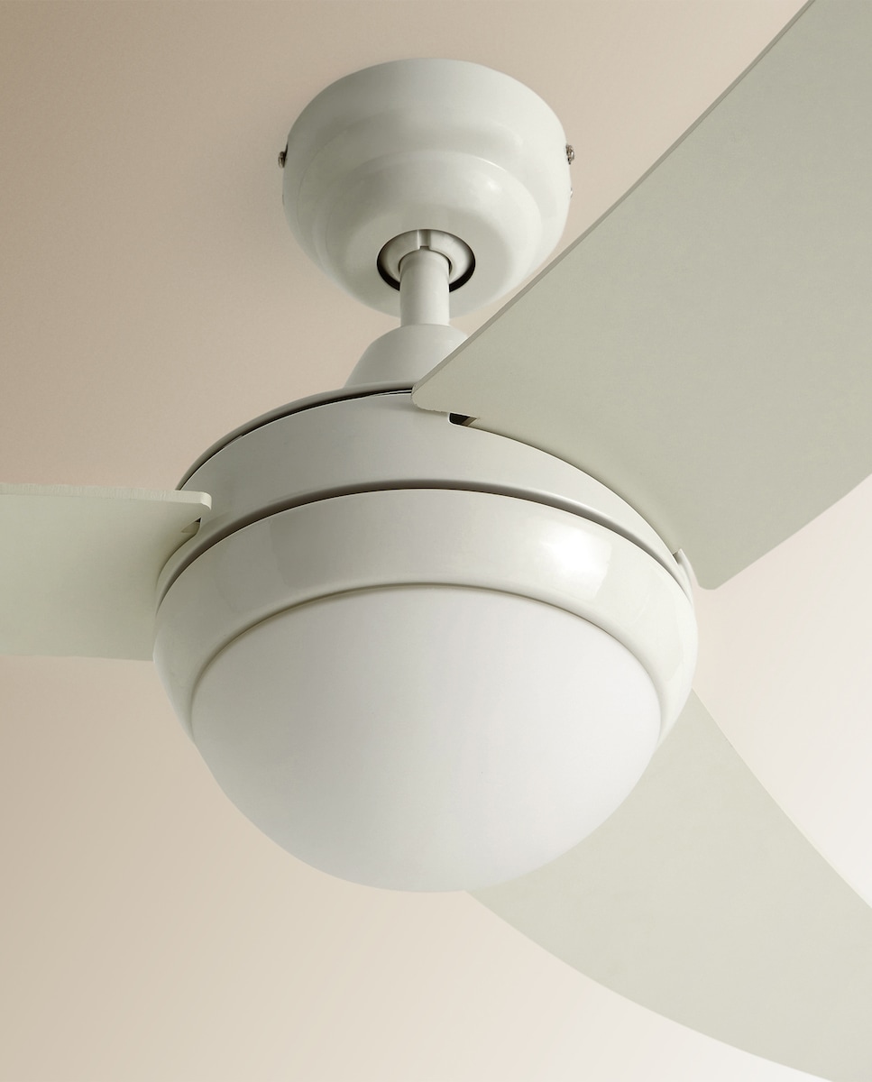 Ventoinha de Teto com Luz LED e Motor DC Santo Domingo Branco-4