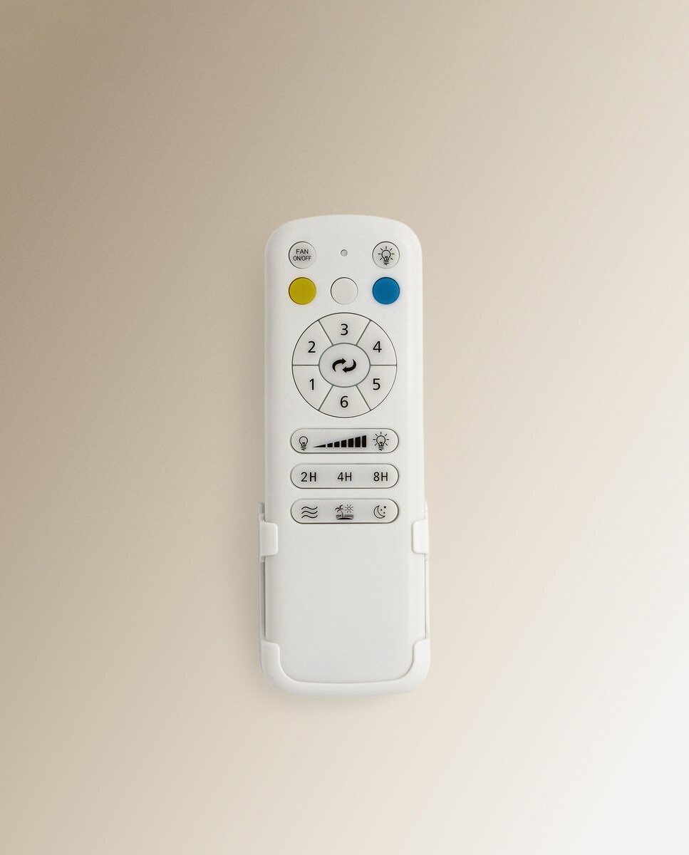 Ventoinha de Teto com Luz LED e Motor DC Santo Domingo Branco-5