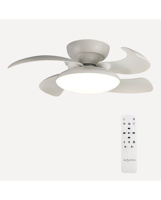 Ventoinha de Teto com Luz LED e Motor DC Aloha - Branco Branco-1