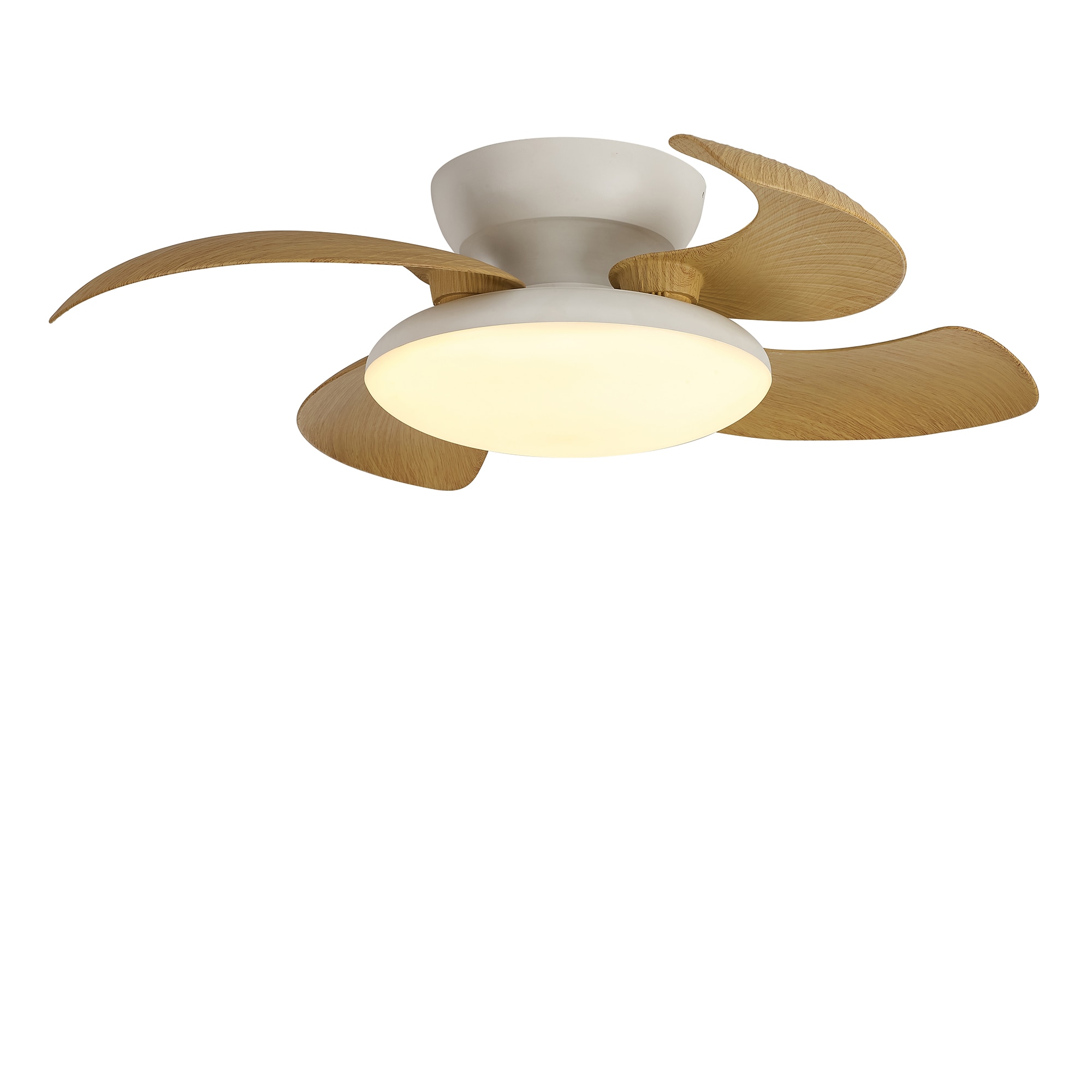 Ventoinha de Teto com Luz LED Madeira e Motor DC Aloha Madeira-1