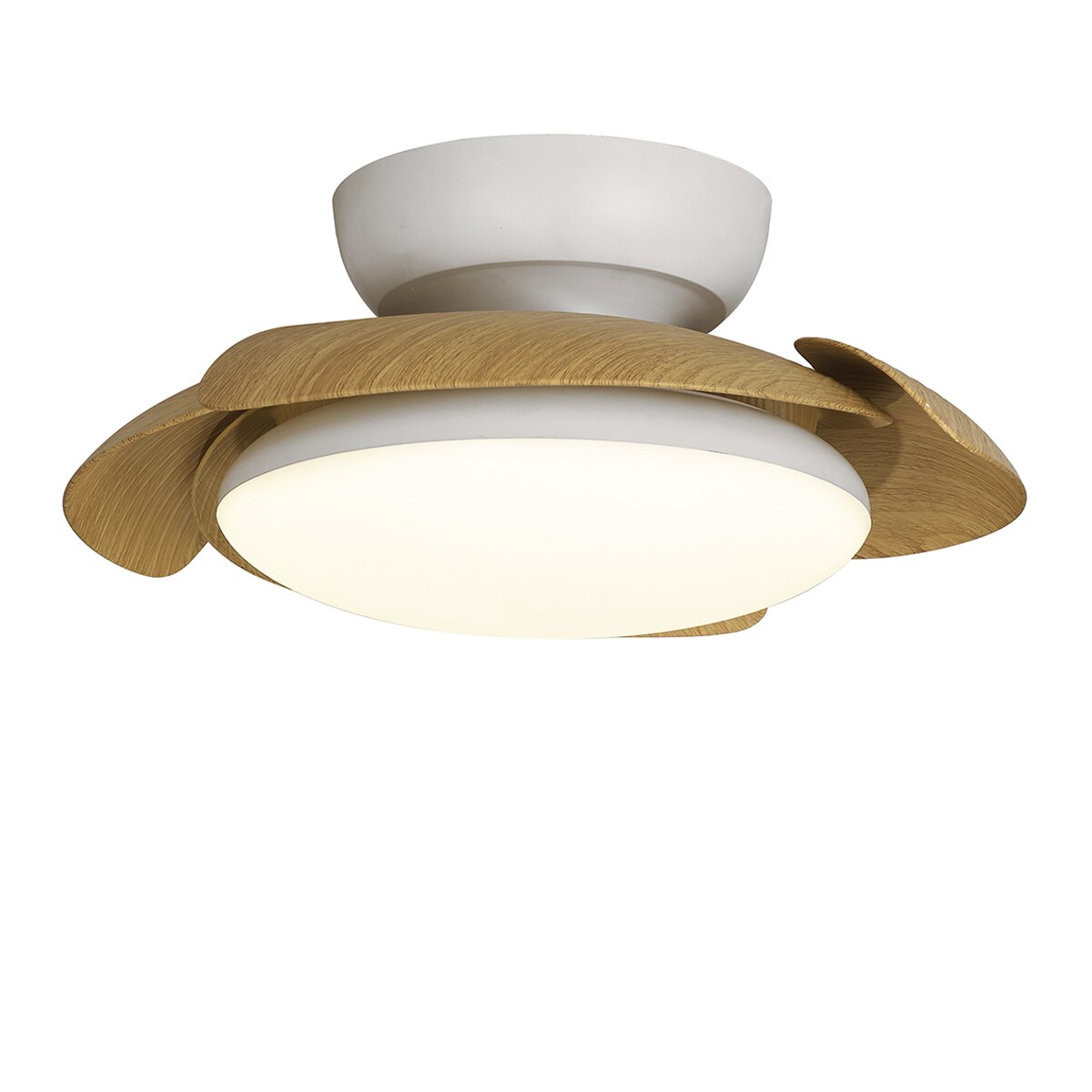 Ventoinha de Teto com Luz LED Madeira e Motor DC Aloha Madeira-2