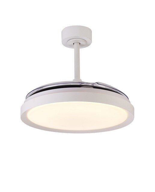 Ventoinha de Teto com Luz LED e Motor DC Mistral Mini Branco-2