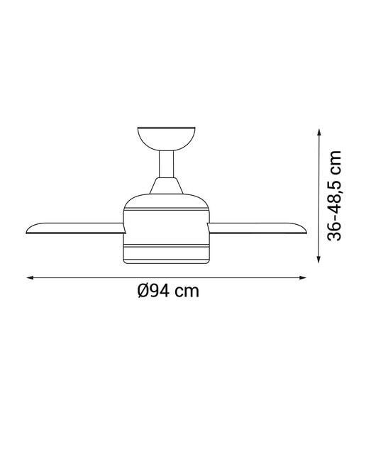 Ventoinha de Teto com Luz LED e Motor DC Son Bou Madeira Escura Madeira escura-10