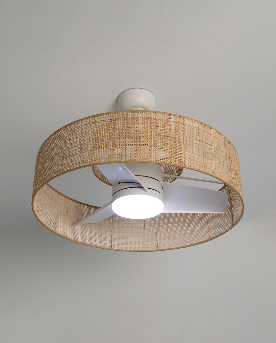 Ventoinha de Teto com Luz LED e Motor DC Nilo XL Natural-2