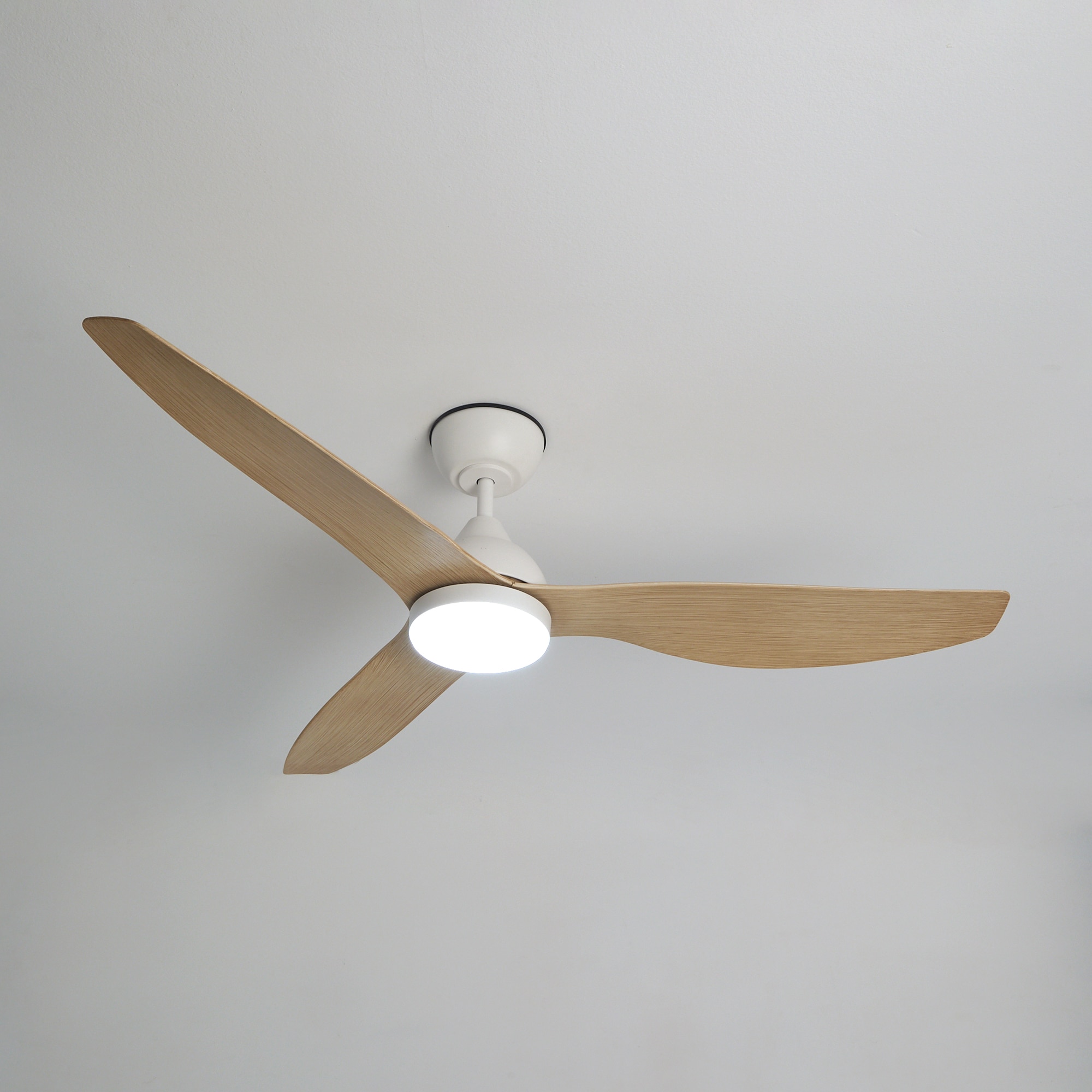 Ventoinha de Teto com Luz LED e Motor DC New Tull - Cru Natural-2