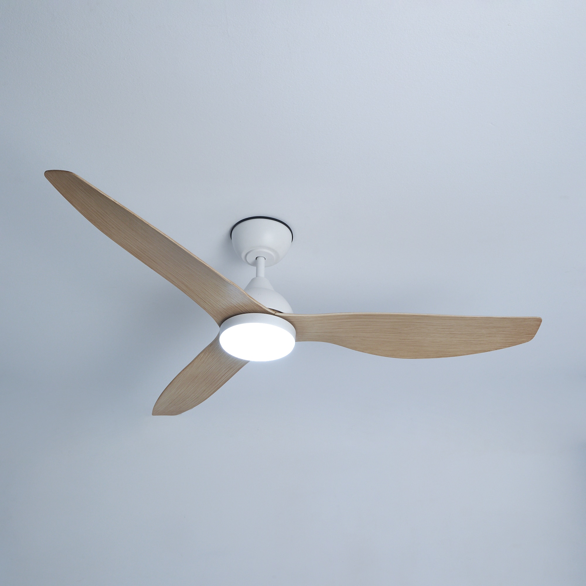 Ventoinha de Teto com Luz LED e Motor DC New Tull - Cru Natural-3