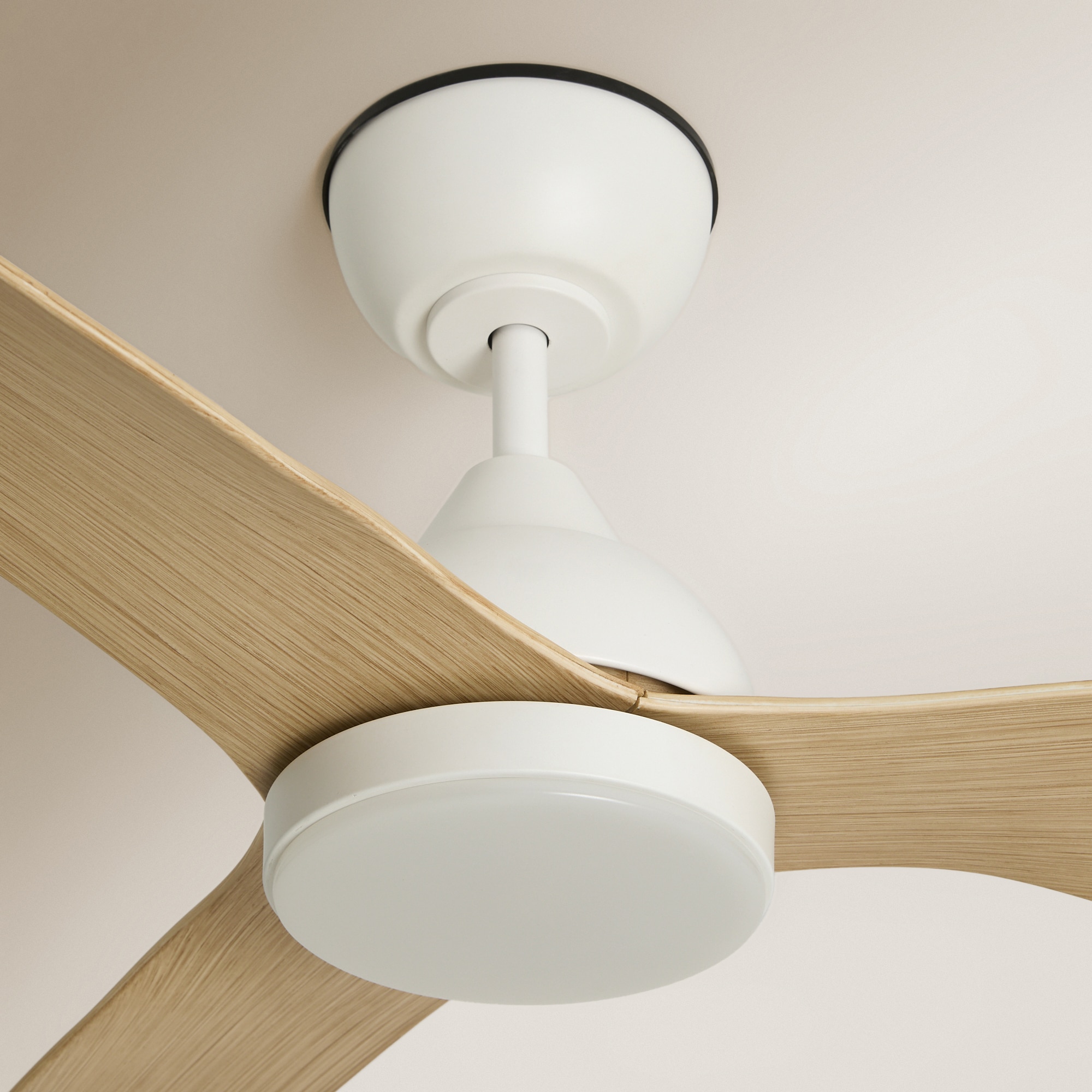 Ventoinha de Teto com Luz LED e Motor DC New Tull - Cru Natural-5