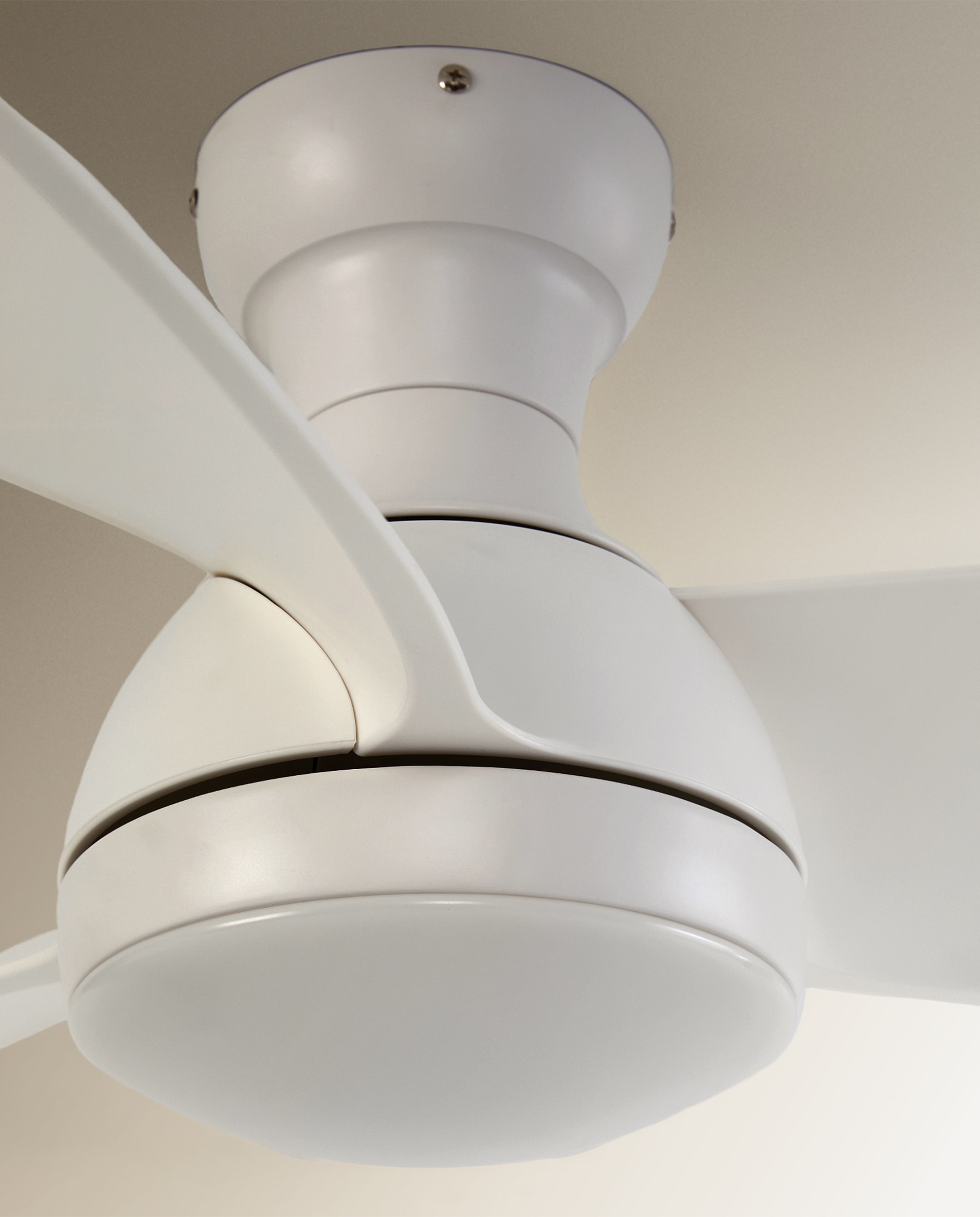 Ventoinha de Teto com Luz LED e Motor DC Fornells - Branco Branco-5