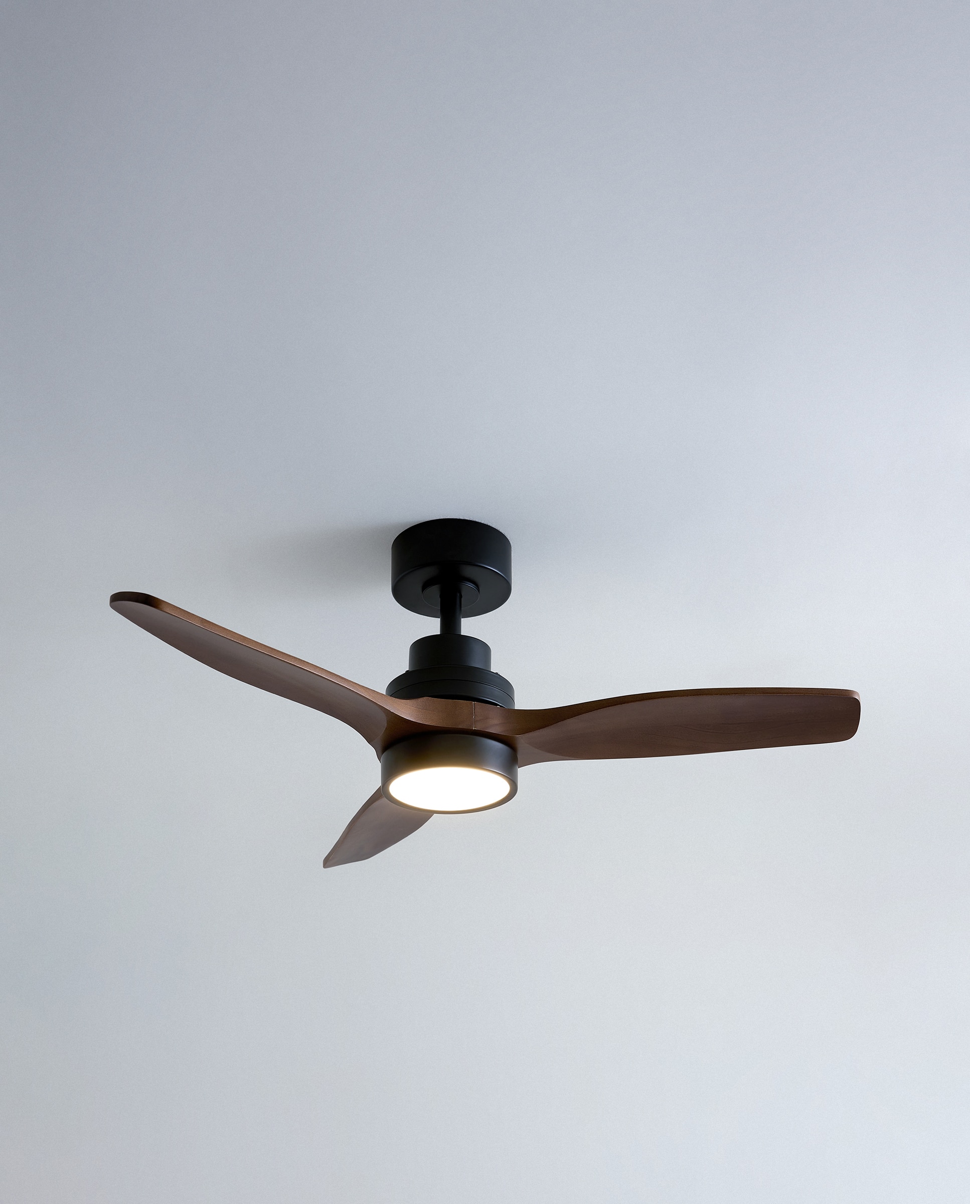 Ventoinha de Teto S com Luz LED e Motor DC Son Bou Castanho-4