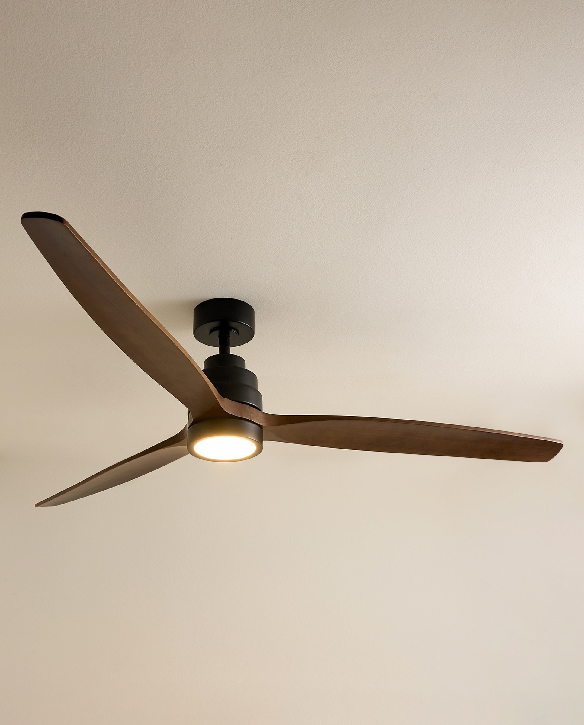 Ventoinha de Teto XL com Luz LED e Motor DC Son Bou Castanho-3