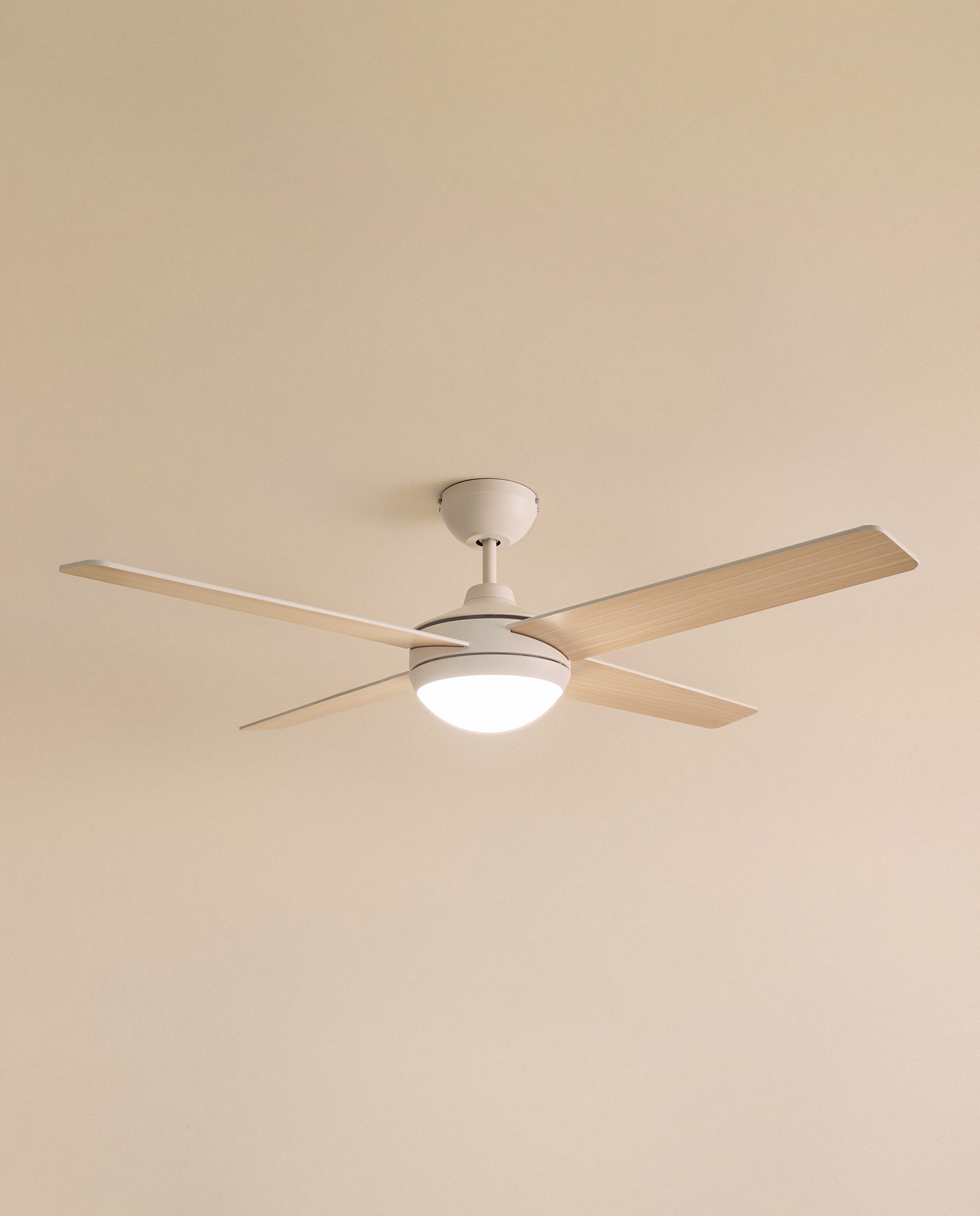 Ventoinha de Teto L com Luz LED e Motor DC Dominicana Branco-3