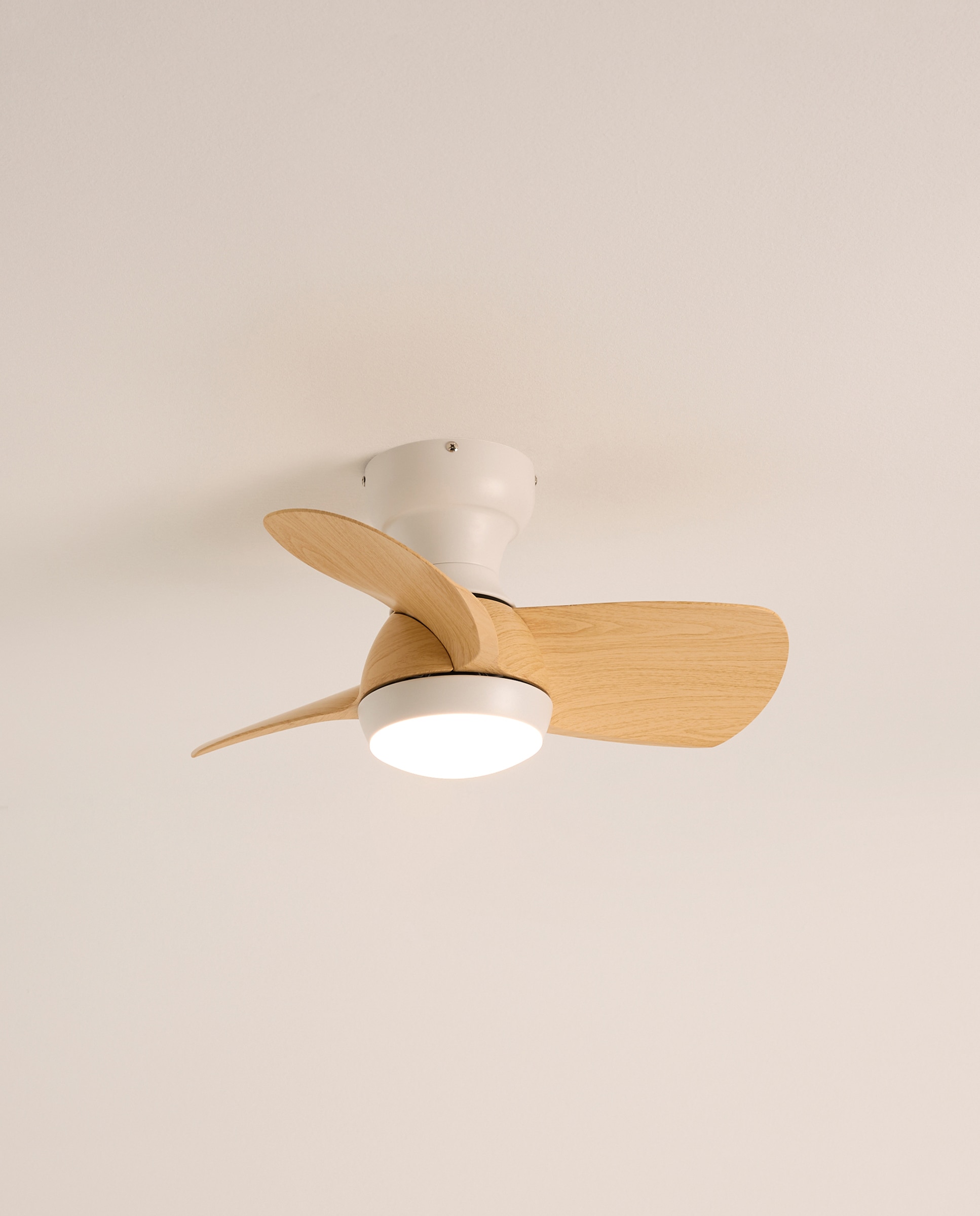 Ventoinha de Teto S com Luz LED e Motor DC Fornells Natural-3