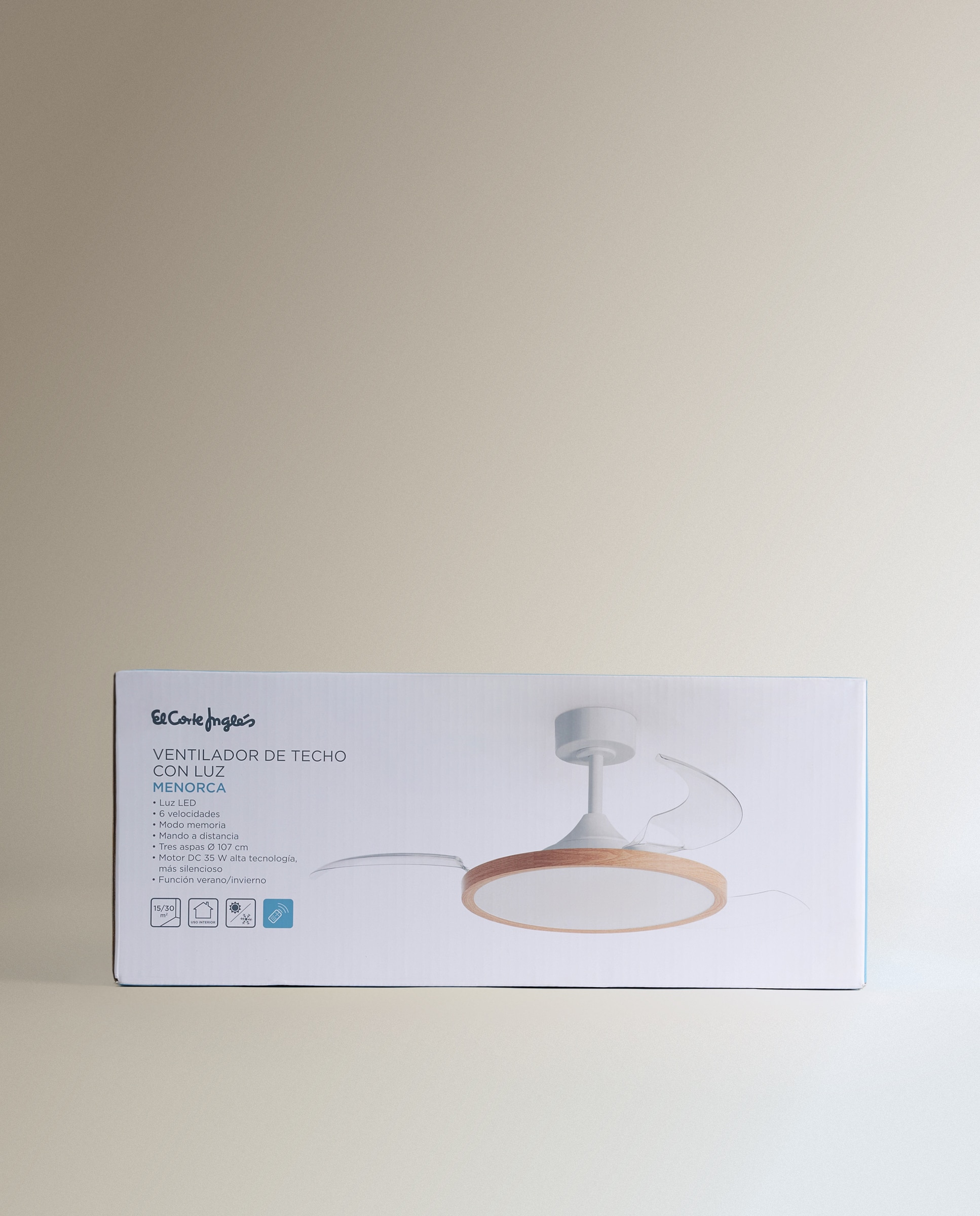 Imagen 8 de Ventilador de techo con luz LED y motor DC Menorca - Blanco Blanco