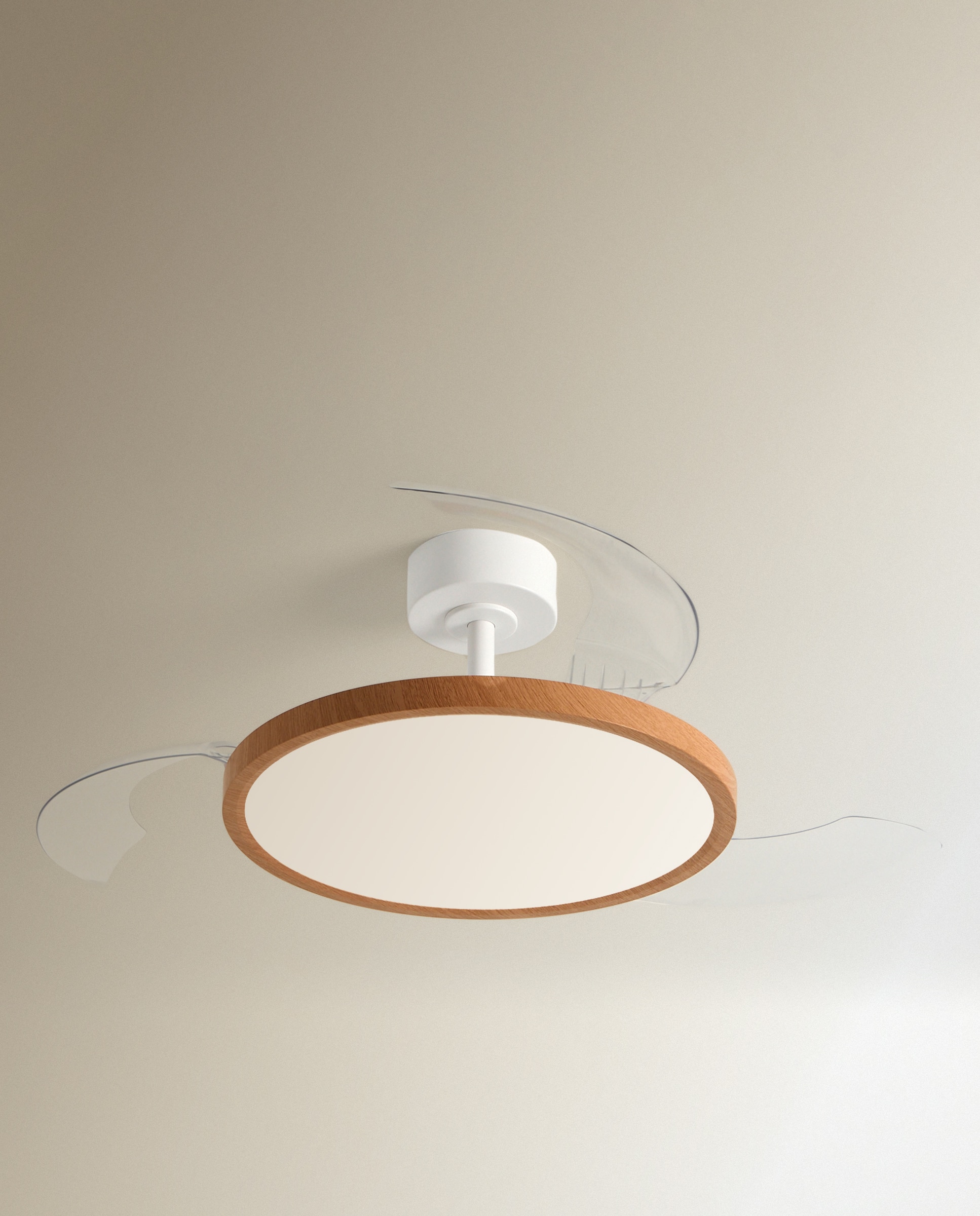Ventoinha de Teto com Luz LED e Motor DC Menorca Natural-3