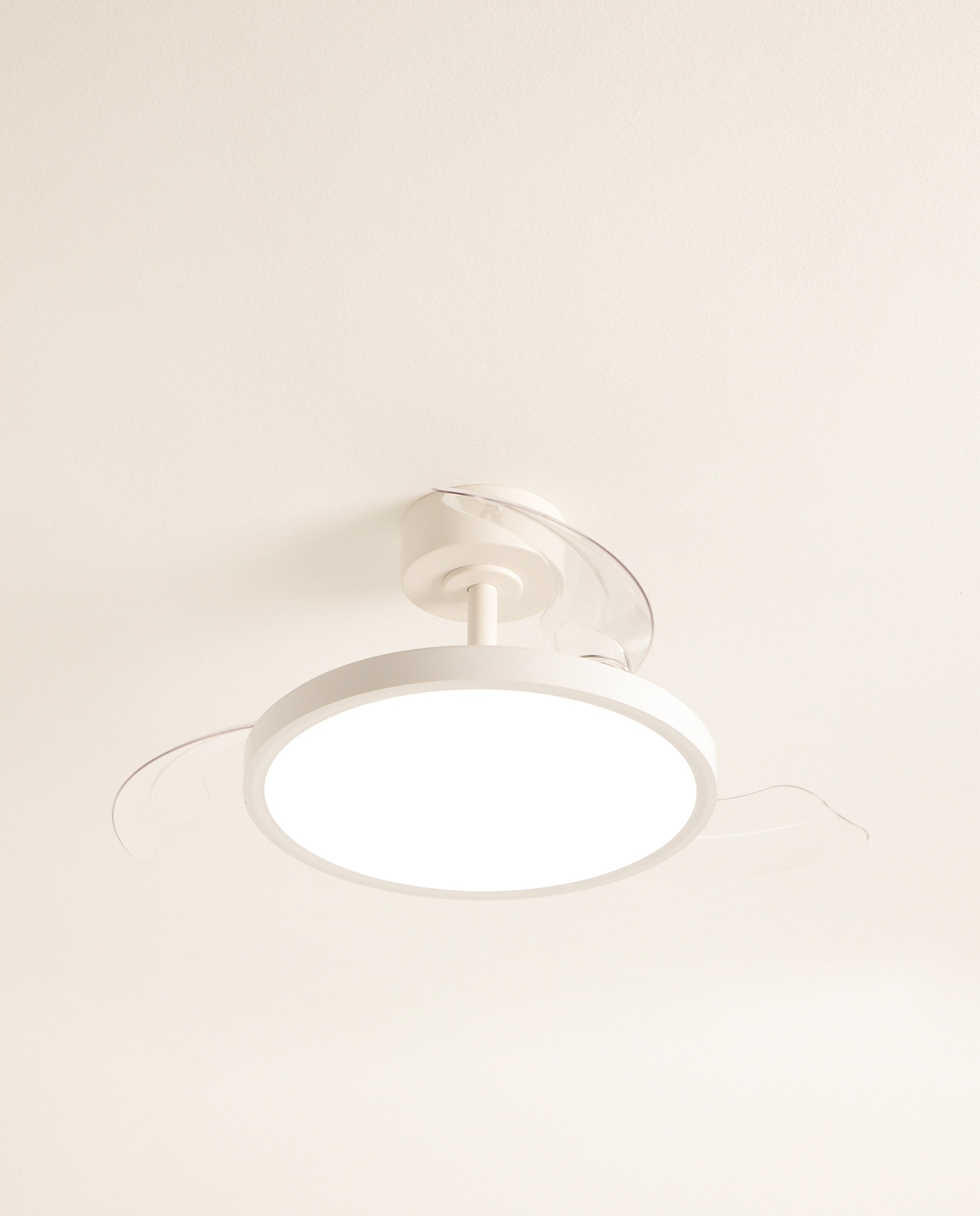 Ventilador de techo S con luz LED y motor DC Menorca - Blanco Blanco-4