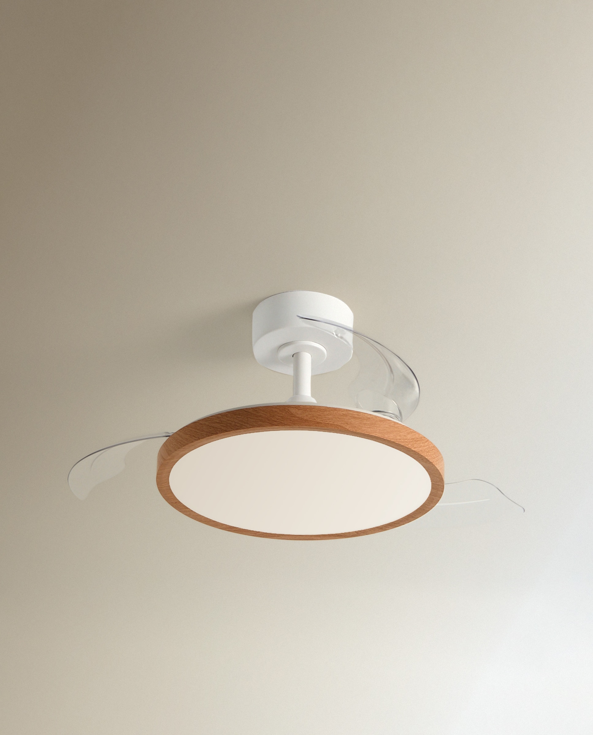 Ventoinha de Teto S com Luz LED e Motor DC Menorca Natural-3